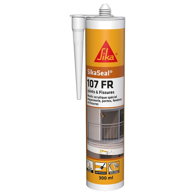 Mastic acrylique SIKA Sikaseal 107 Joint et fissure - Gris - 300ml - 2