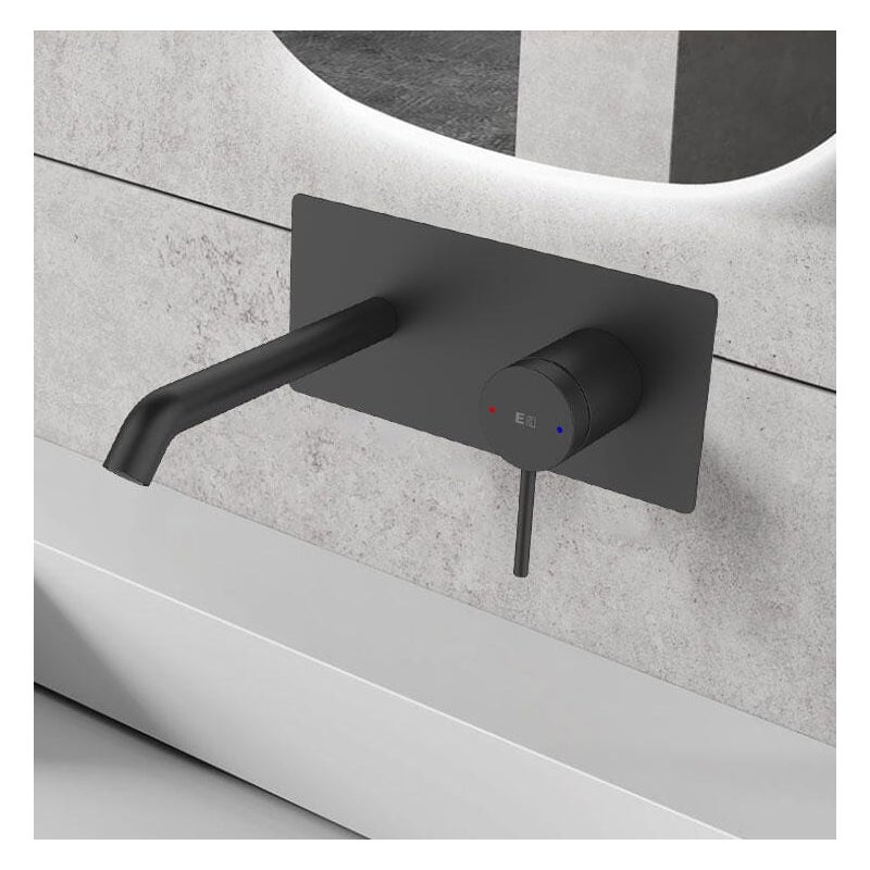 Envol bateria umywalkowa podtynkowa czarna