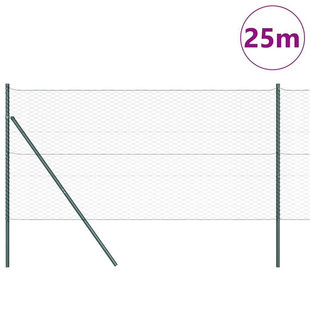 Maison Exclusive - Fixation au sol hexagonale 25 x 1,2 m Acier recouvert de PVC - 3