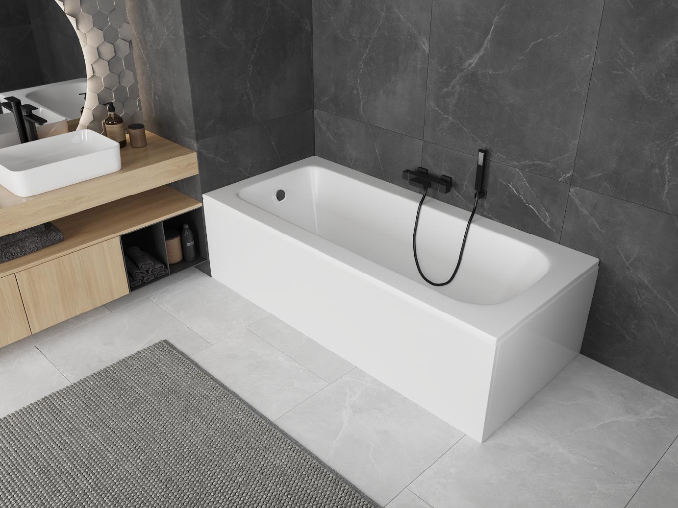 Mexen Vega baignoire rectangulaire 180 x 80 cm avec encadrement, Blanc - 55011808000X - 2