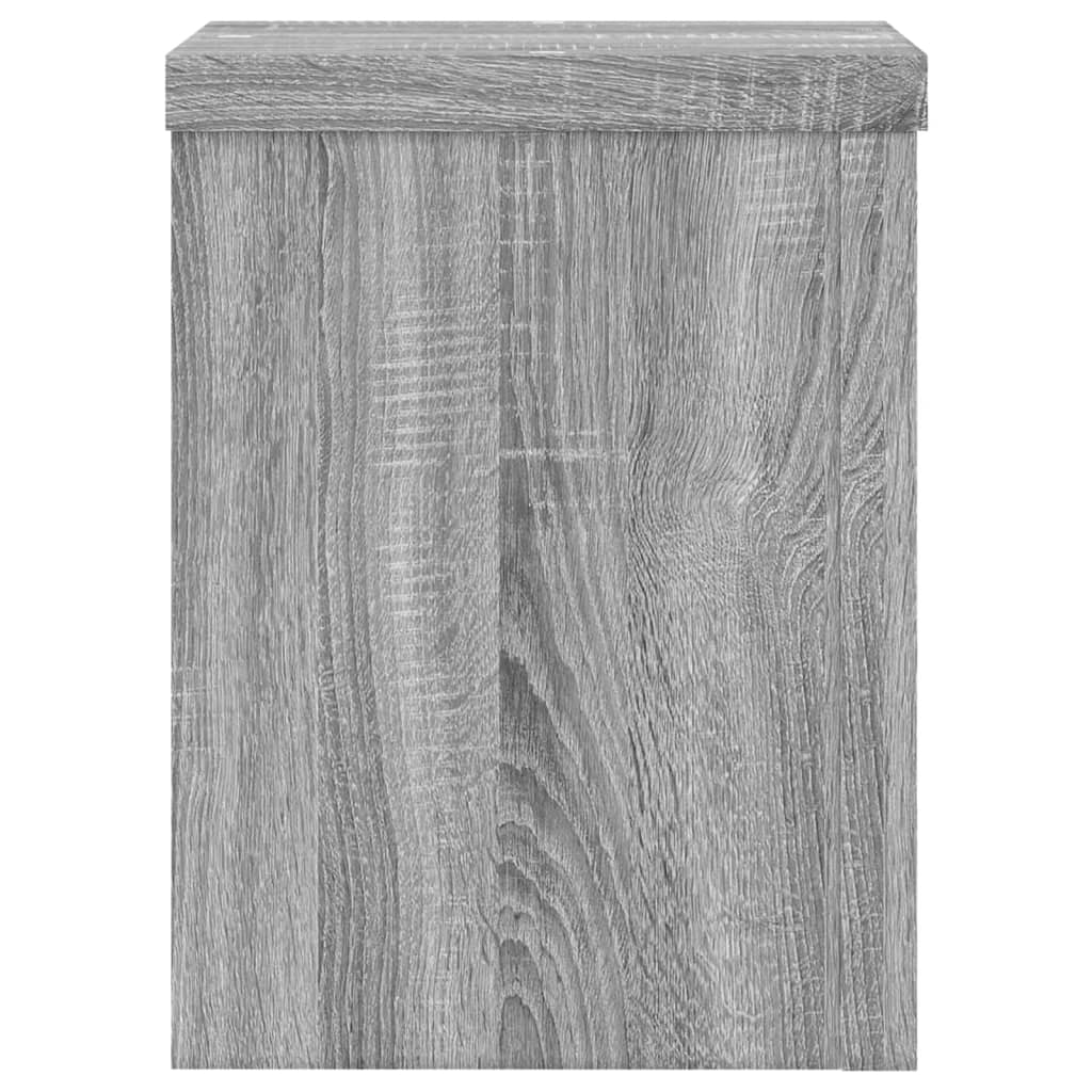 Ensemble de 2 supports pour plantes gris 15 x 15 x 20 cm - 6