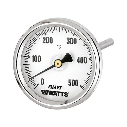 Thermomètre Pour Tuyau D'eau Chaude - Acier Inoxydable - 63 Mm - Analogique Blanc - Neuf