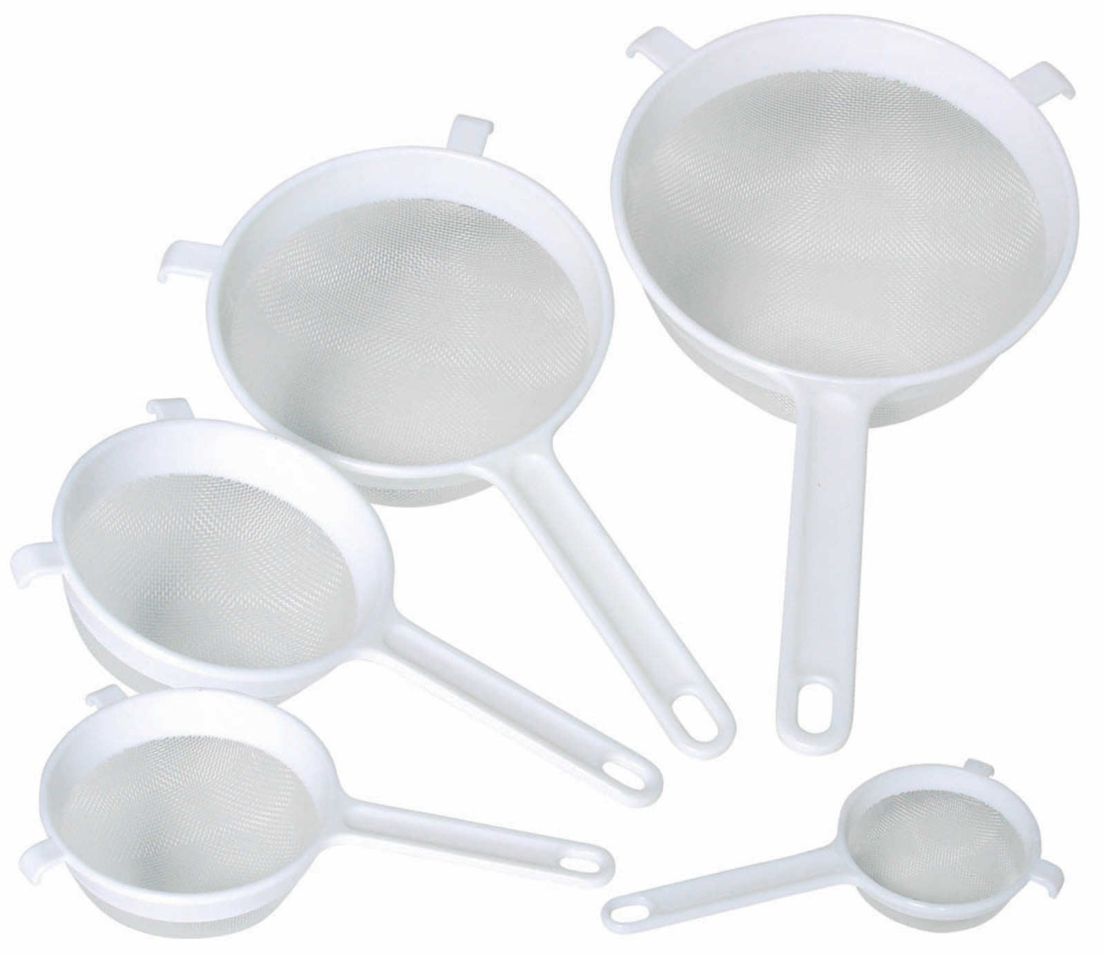 KitchenCraft Setaccio in plastica con rete in nylon resistente al calore, medio (15 cm) bianco - 2