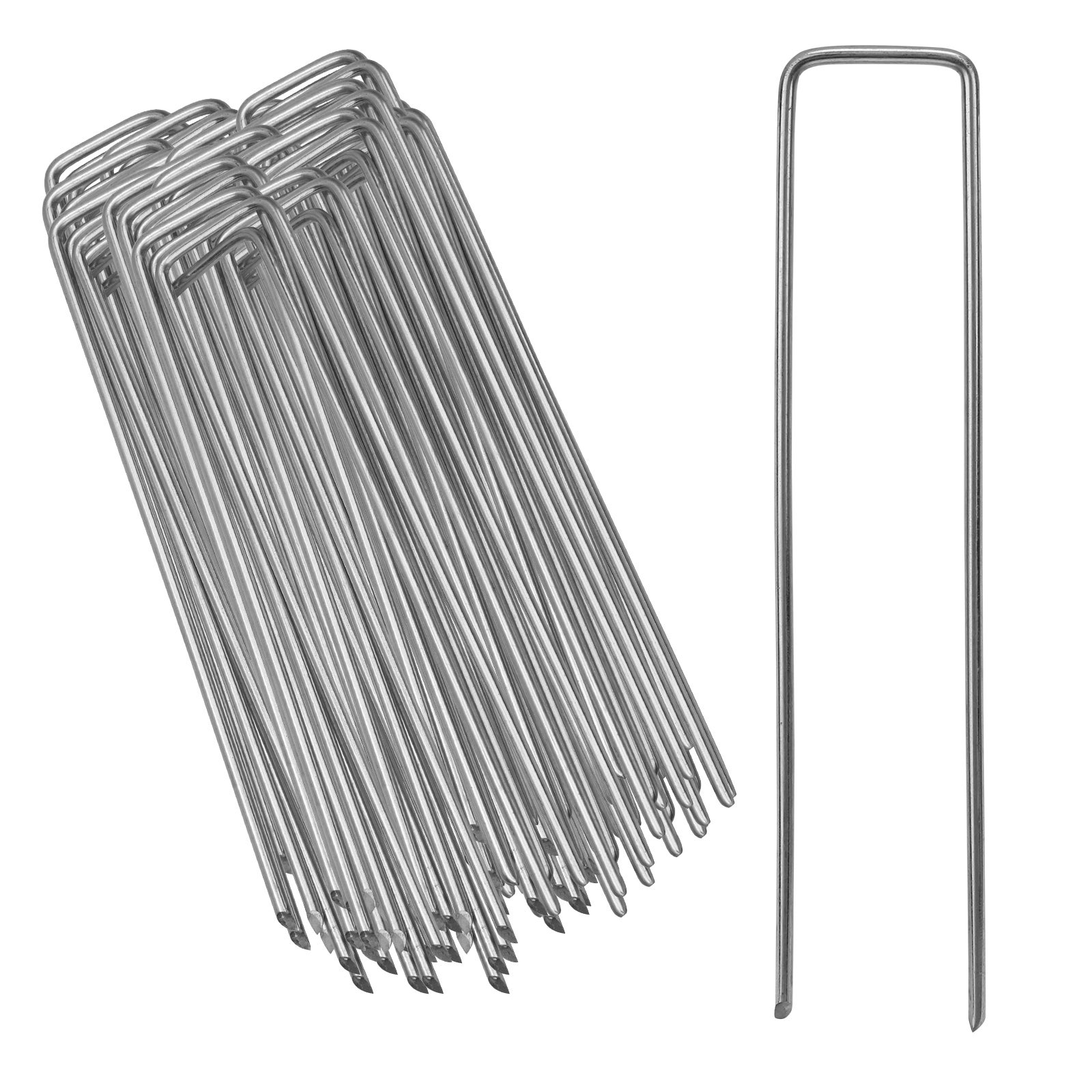 10 Estacas De Anclaje De Acero Galvanizado De 30 Cm - Para Trampolines, Toldos, Tiendas De Campaña Y Cobertizos