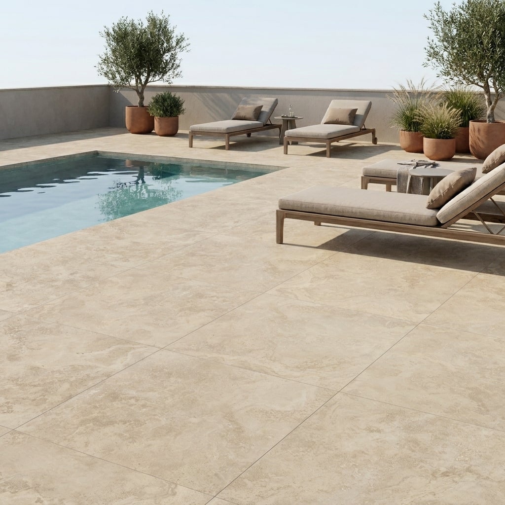 Dalle extérieur sur plots Bosa 2.0 beige R11 60x60cm - Réflex Boutique - 4