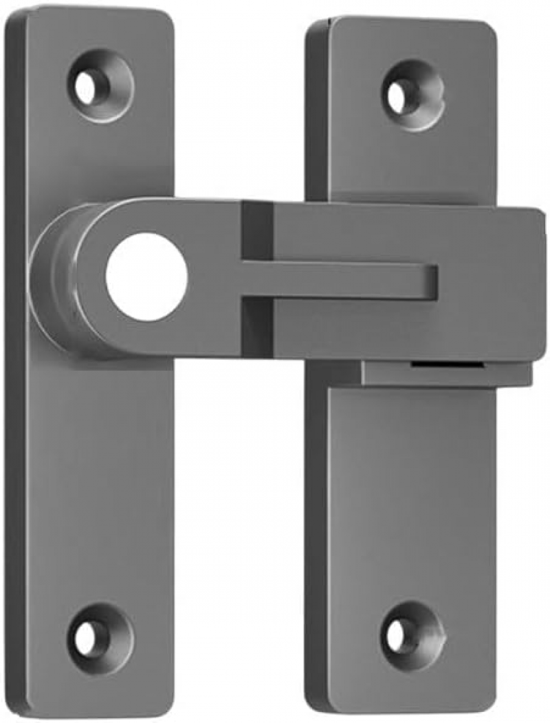 SHINING HOUSE Verrou De Porte Coulissante à 90 Degrés En Alliage De Zinc Lumineux Et Durable Pour La Maison, La Salle De Bain, La Chambre à Coucher, Le Garage, L'armoire (noir