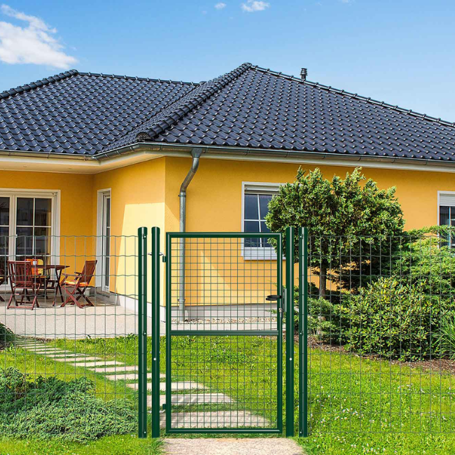 Furtka Ogrodzeniowa 1m OLGA 100P150 Zielony z okrągłymi słupkami