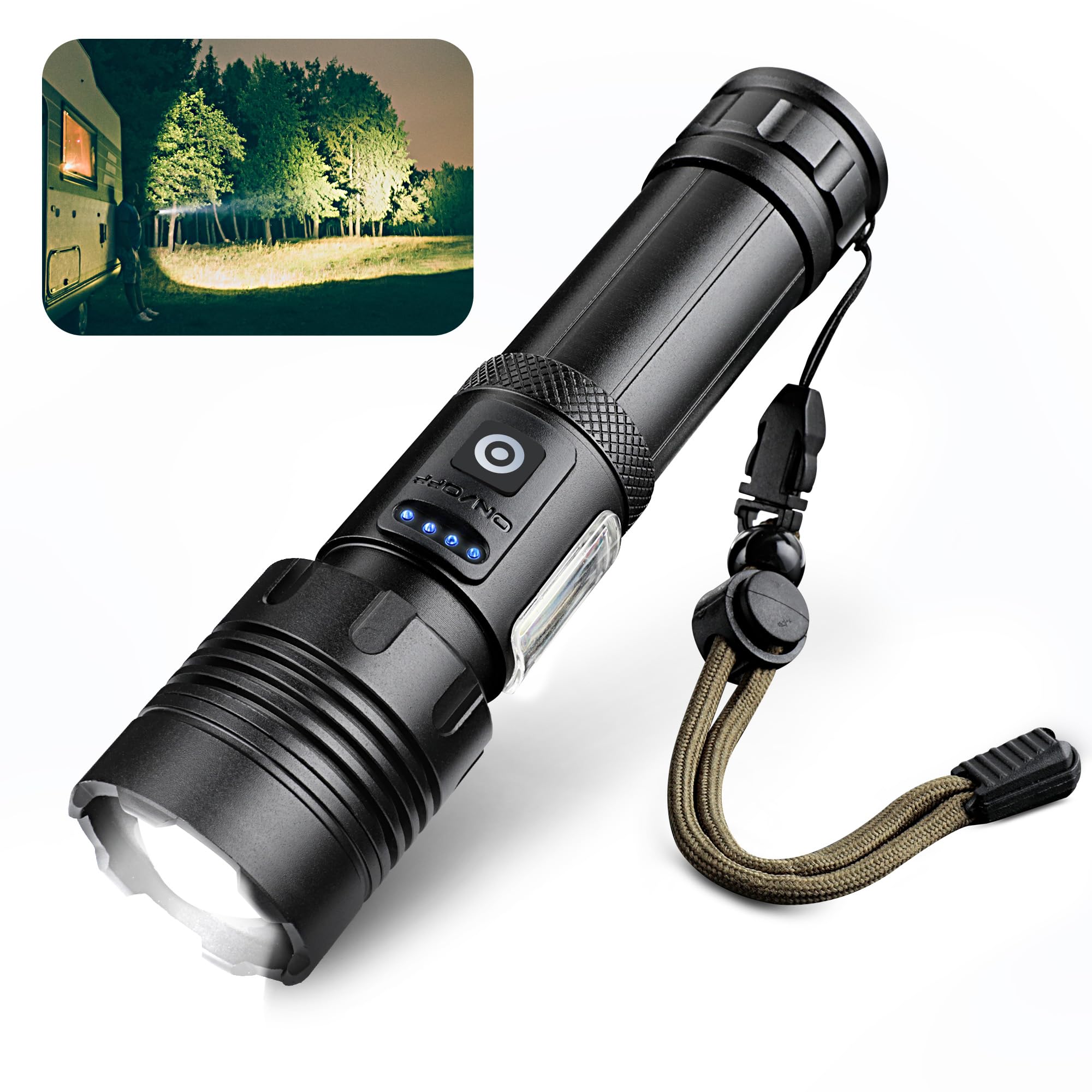 Beta 1833 S - Torcia led ad alta luminosità in robusto alluminio anodizzato, fino a 500 lumen