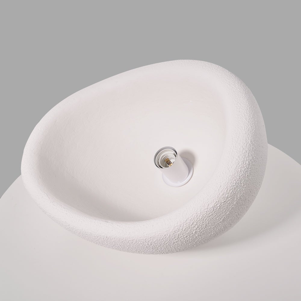 Luminaires suspendus Polystyrène Wabi Sabi Luminaire suspendu Blanc pour Salle à manger Hall Suspension,60x35cm - 3