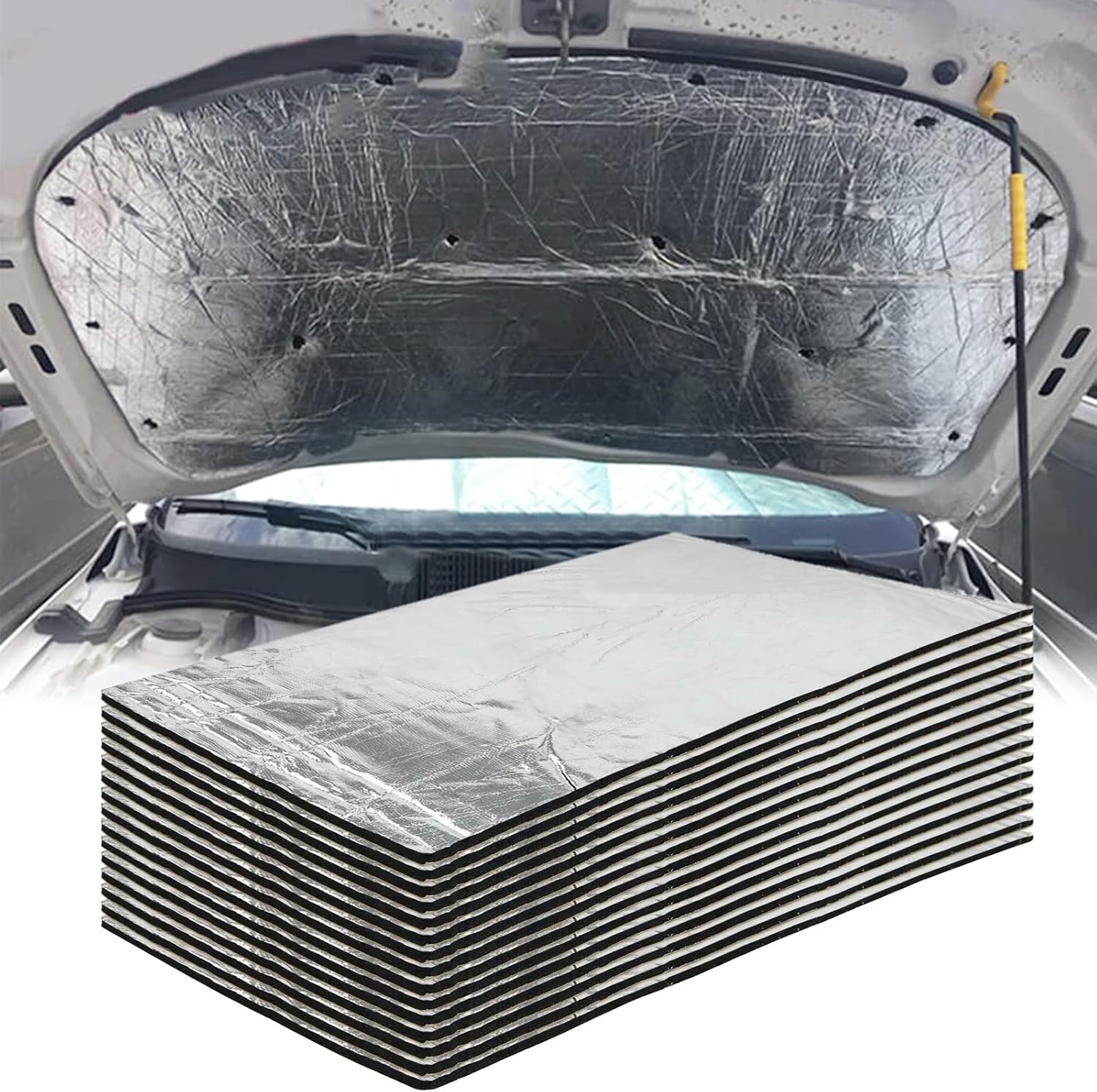 Isolation phonique pour voiture - Feuilles de mousse adhésive en aluminium - Coussinets d Isolation phonique pour voiture - Feuilles de mousse adhésive en aluminium - Coussinets d