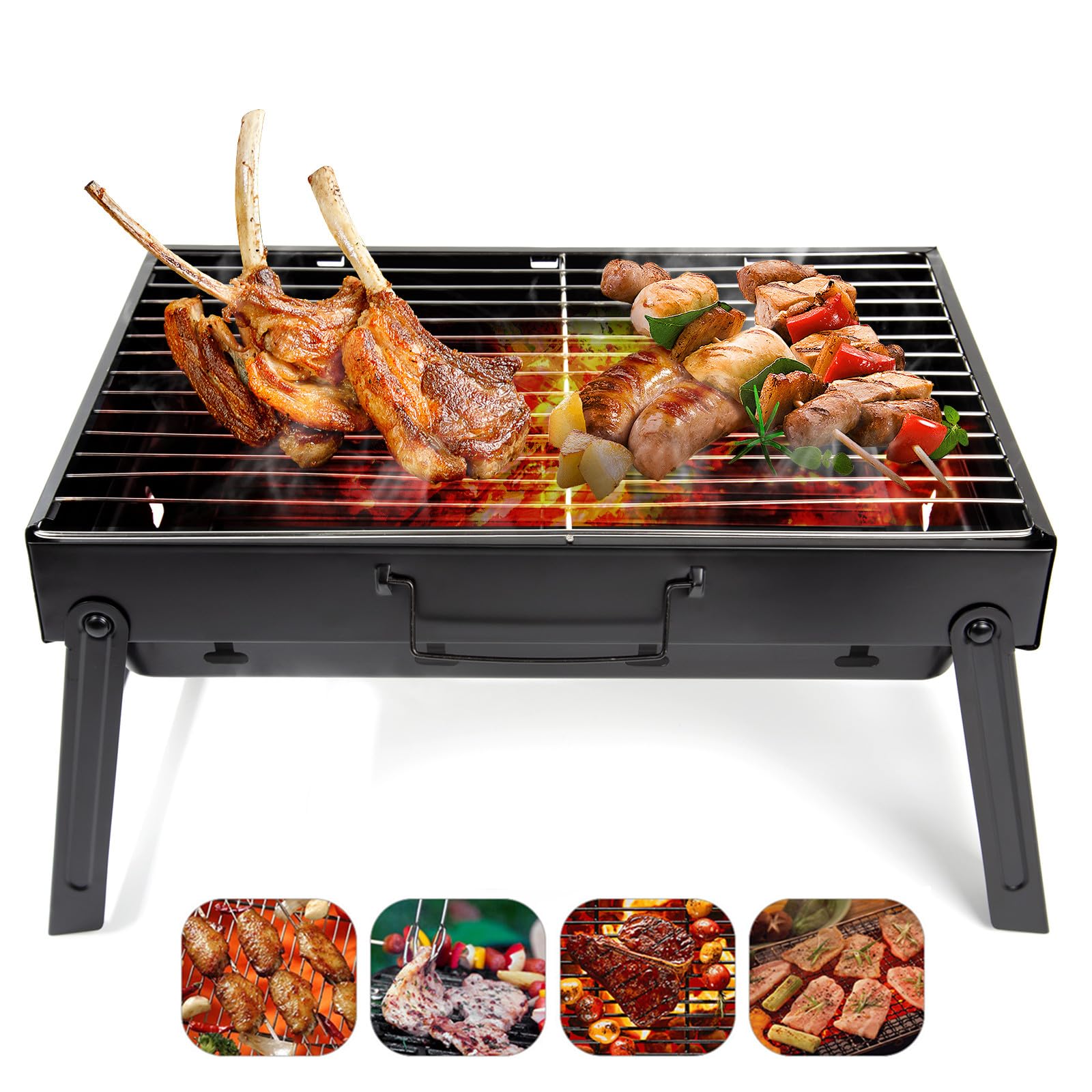 Barbeque Esterno A Carbonella Griglia Estate Campeggio In Acciaio Mod Winnipeg 82382760
