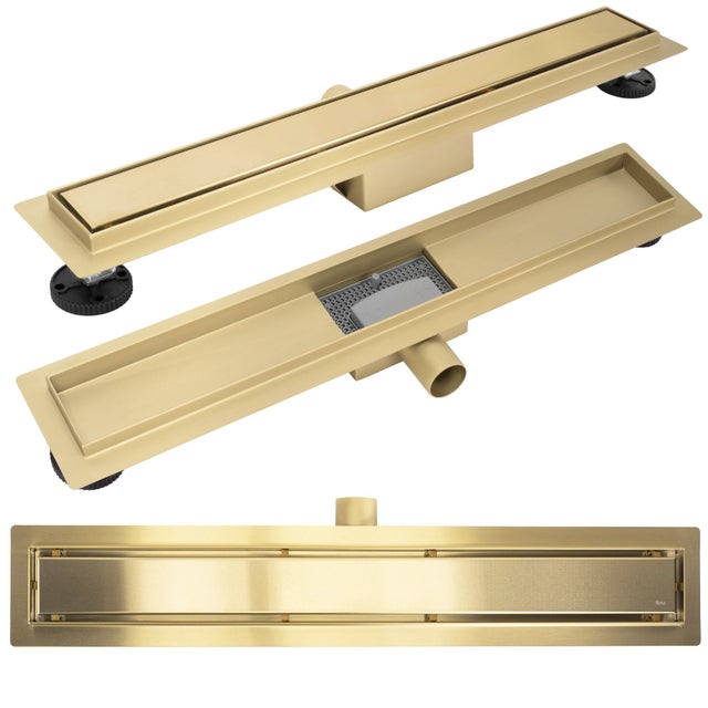 DRAIN LINÉAIRE REA NEOX 60 BRUSH GOLD