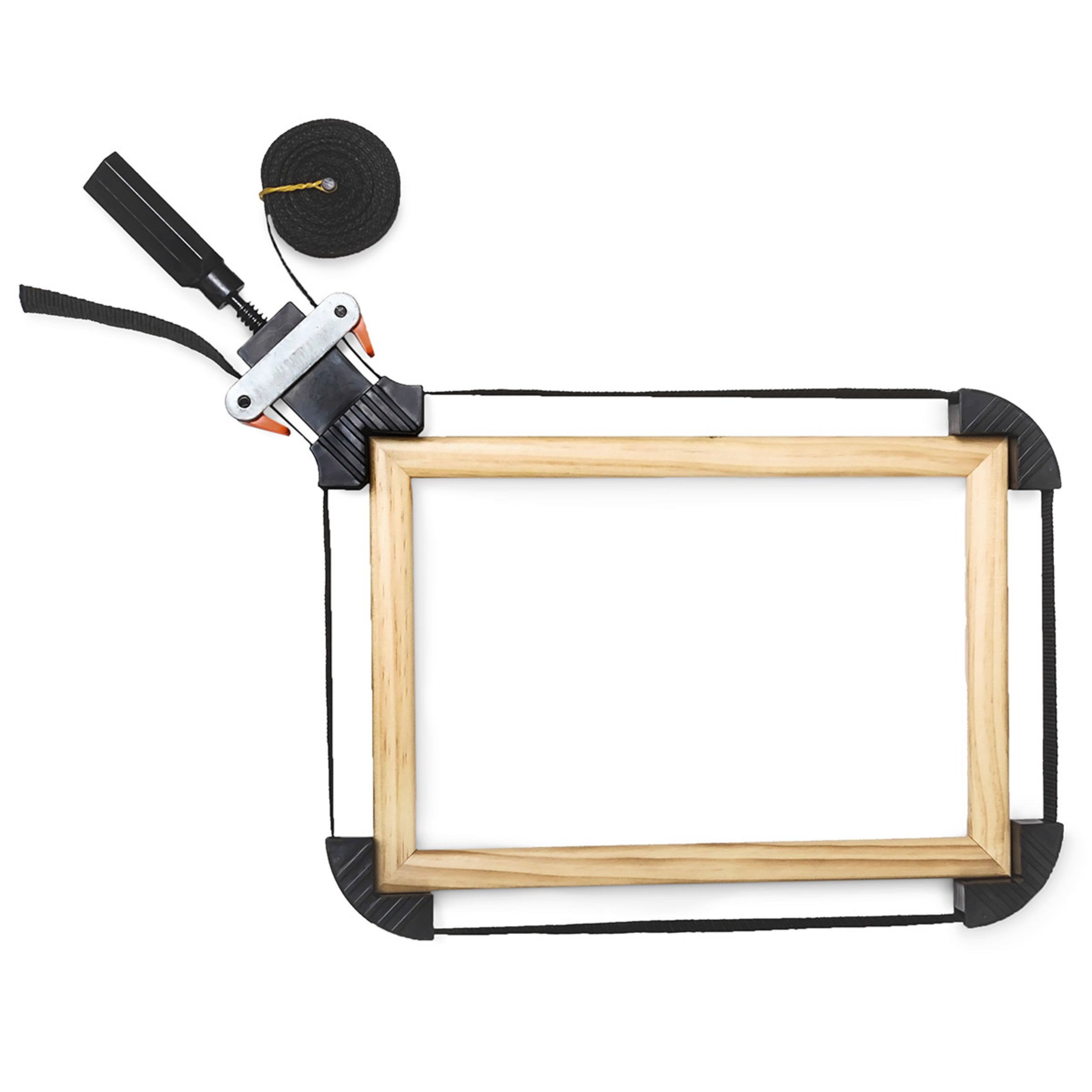 Relaxdays Morsetto A Nastro Per Cornici - Tenditore Angolare Con Cinturino 4m, Nero - Foto 6