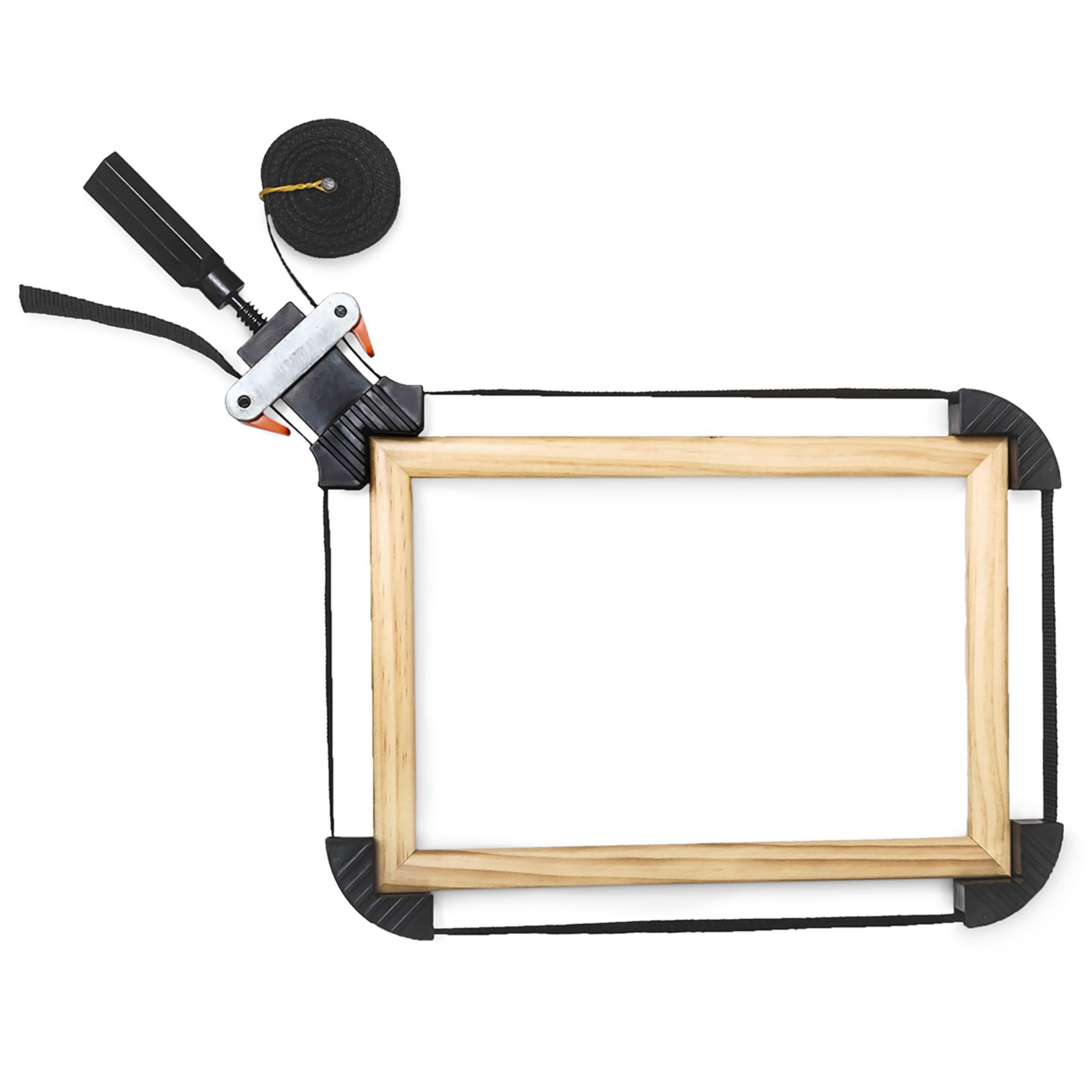 Relaxdays Morsetto A Nastro Per Cornici - Tenditore Angolare Con Cinturino 4m, Nero - Foto 6