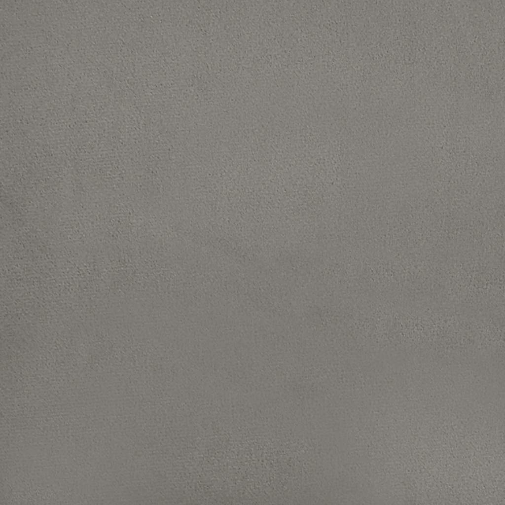 Cadre de lit sans matelas, gris clair, California, velours - 9