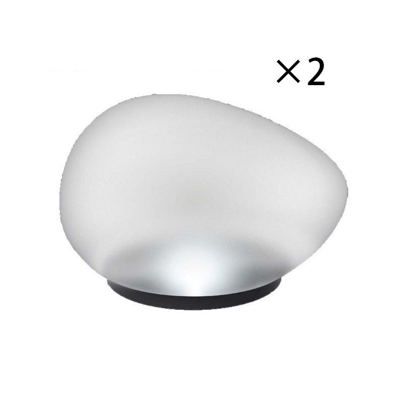 Zestaw 2 lamp solarnych do kamienia, zewnętrzne oświetlenie LED zimnym światłem do ogrodu, na patio, lampa dekoracyjna do trawnika i krajobrazu