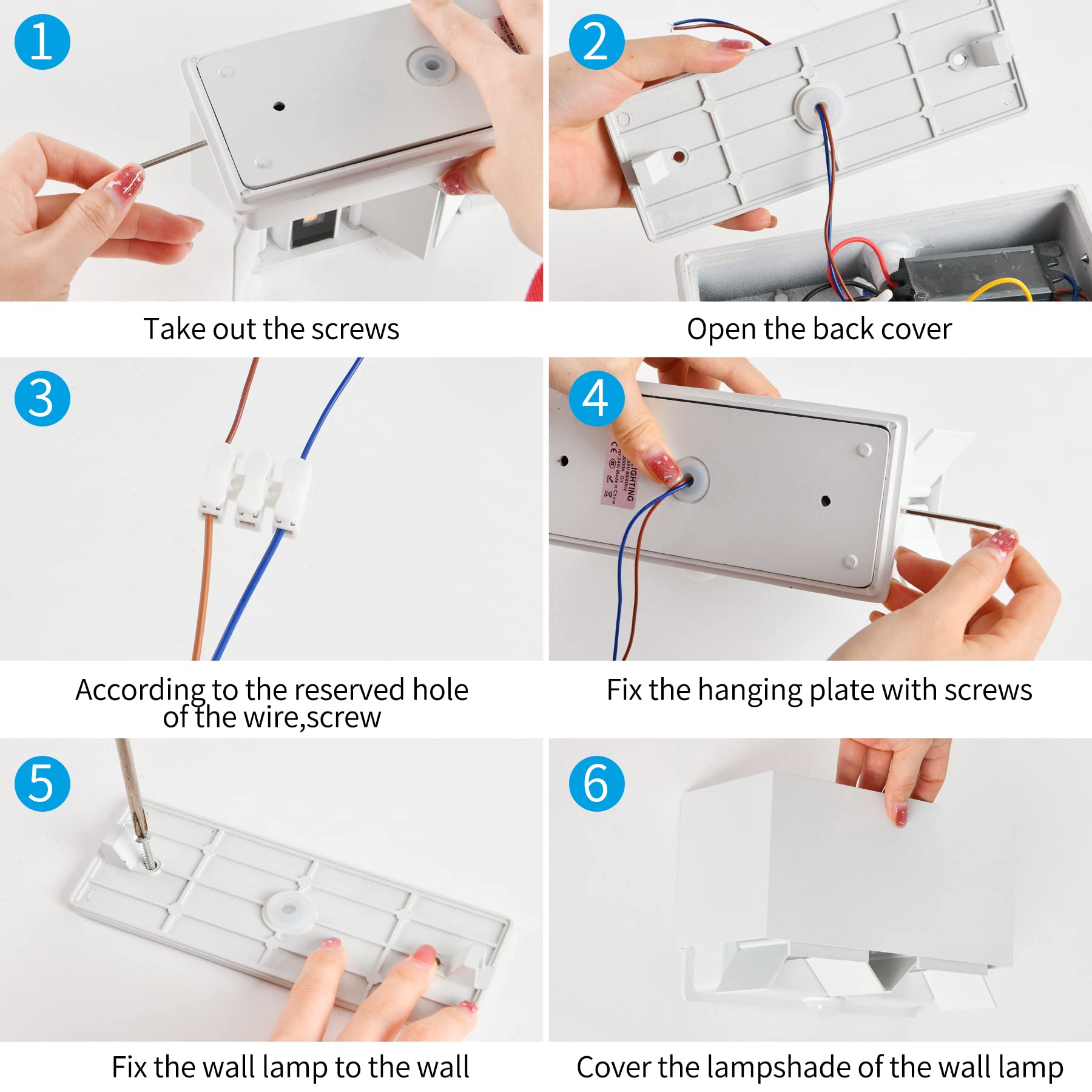 Applique murale LED d'intérieur/extérieur avec détecteur de mouvement, 24 W, applique murale étanche IP65, éclairage mural blanc chaud 3000 K - 9