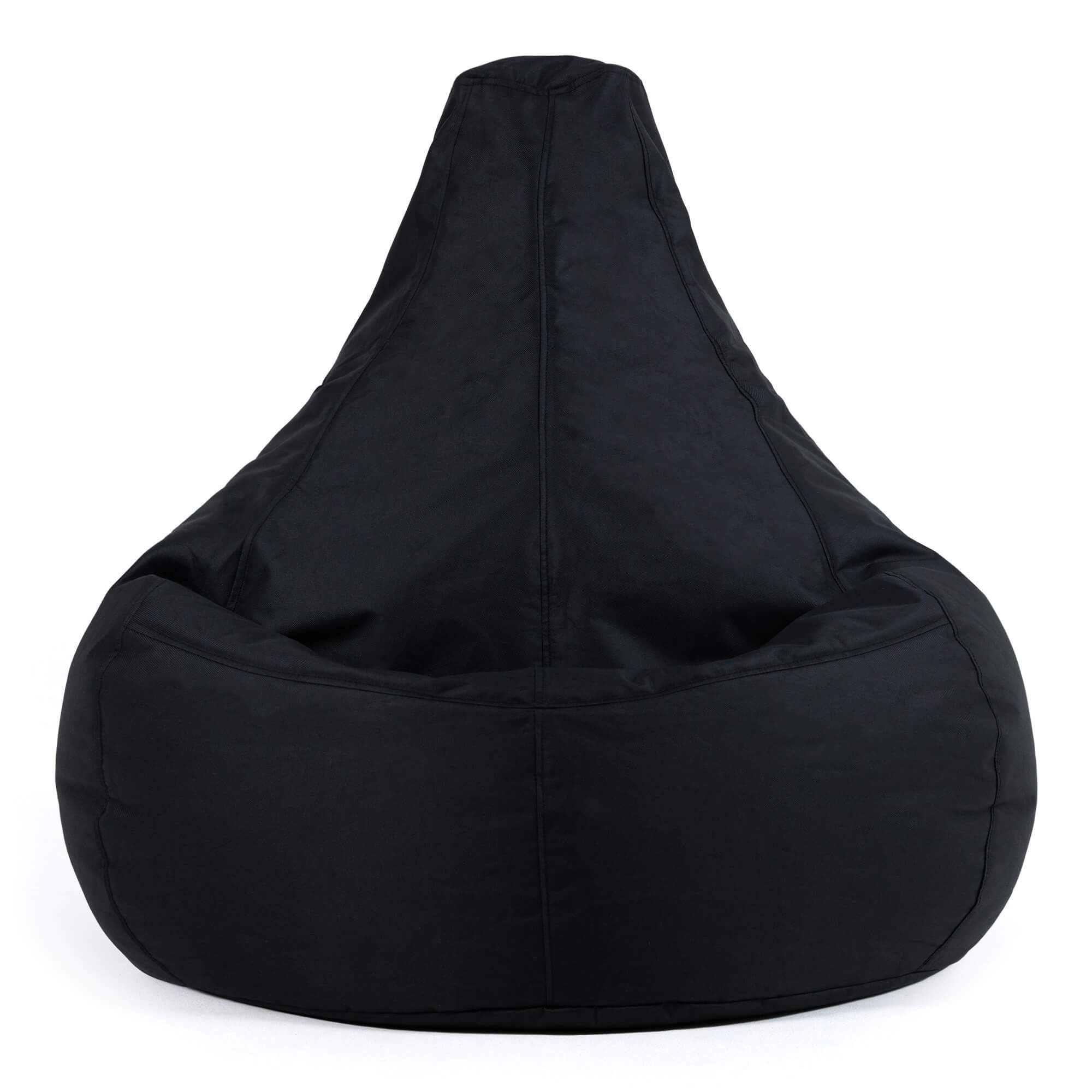 Pouf reclinabile con schienale alto Icon per interni ed esterni, soggiorno, giardino, nero, 84x84 cm, Oeko-Tex® - 5