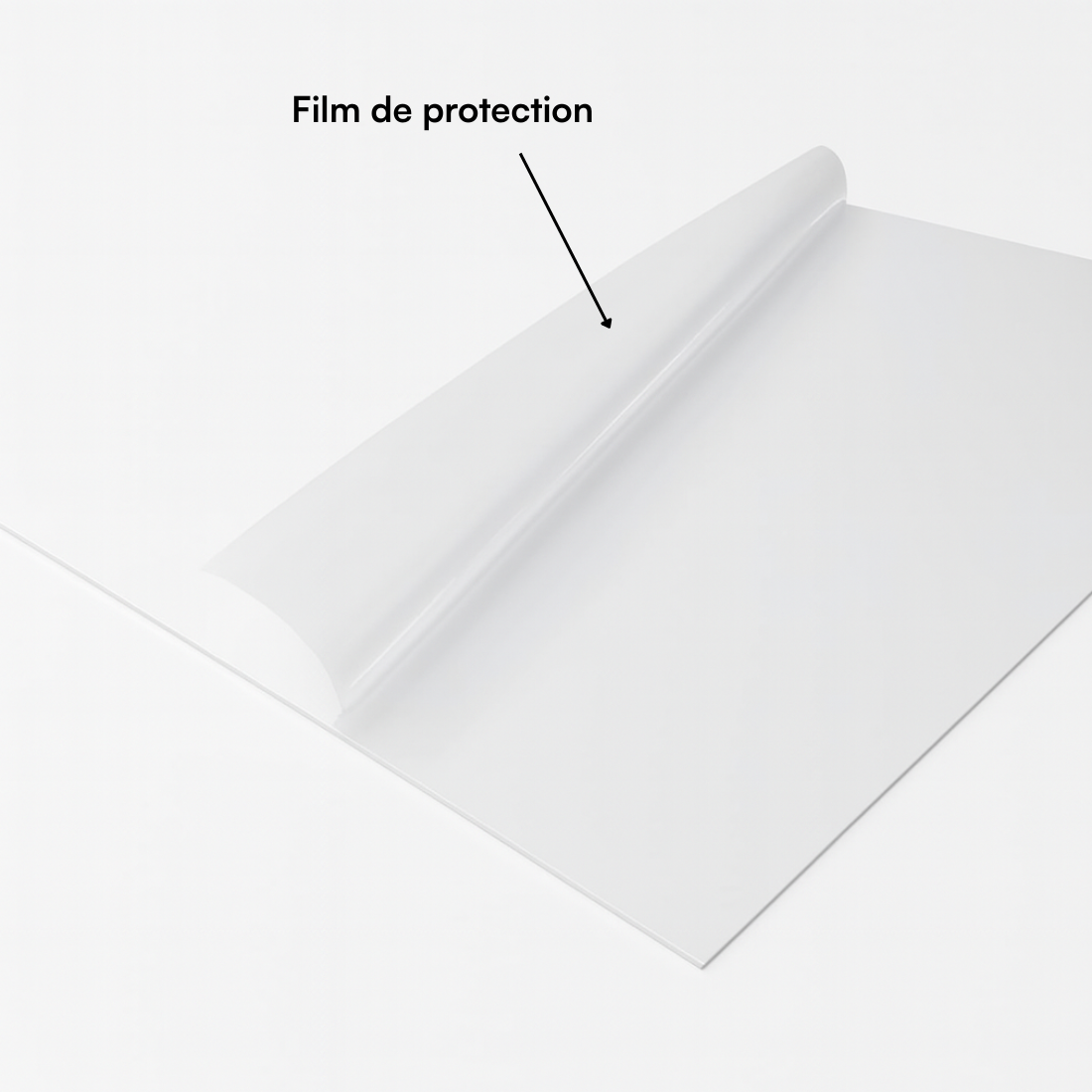 Plaque en PVC blanc - 200 x 200 mm (20 x 20cm) - Épaisseur 1mm - 4