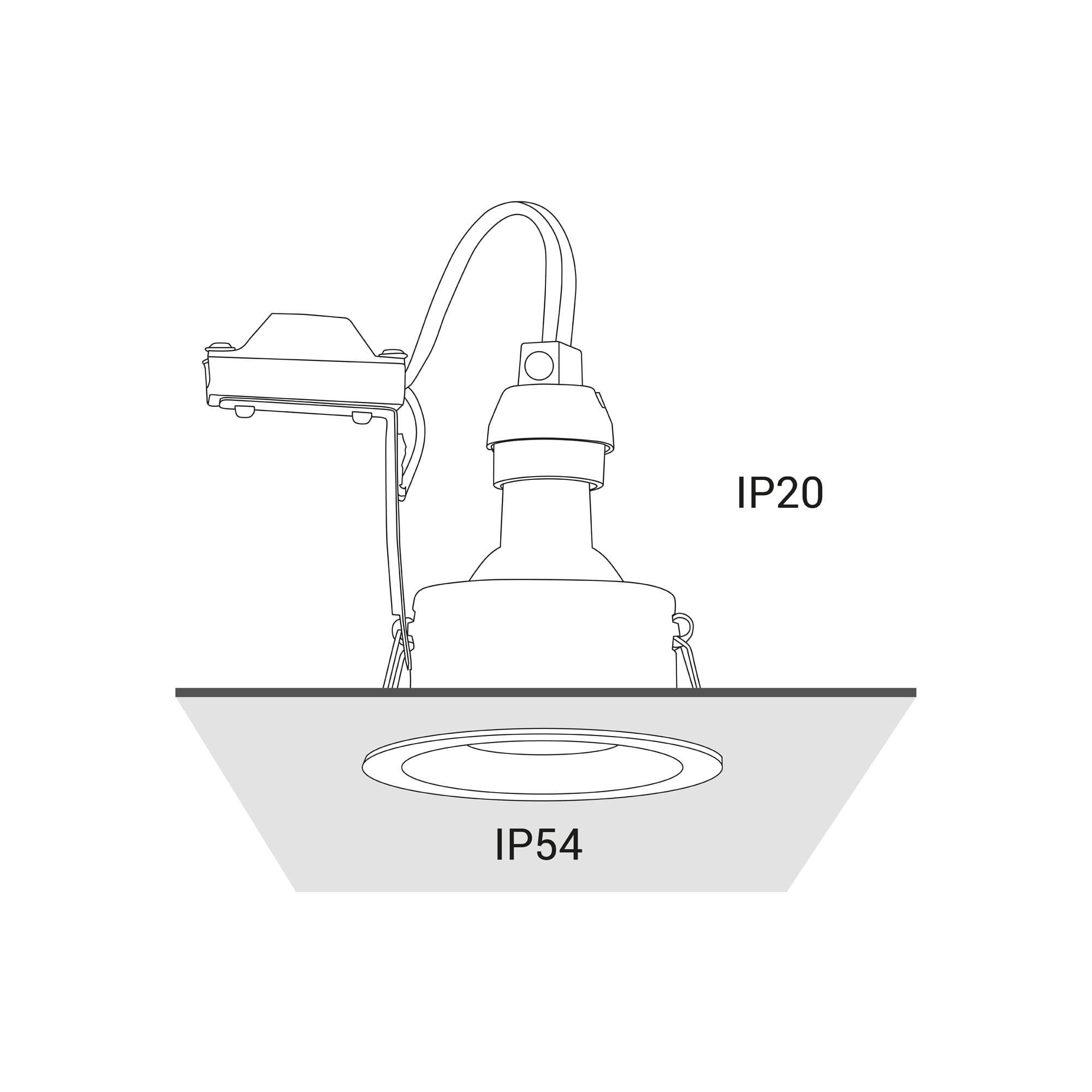 Oprawa sufitowa wpuszczana Charlie biała 1xGU10x15W okrągła IP54 wym: 8,5 x 8,5 cm aluminium Nowodvorski Lighting - 4
