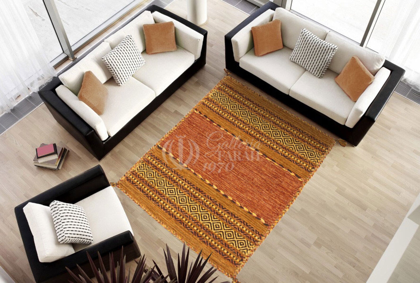Kilim Lory tribal 100% bawełna, indyjski, ręcznie robiony 150x90 cm