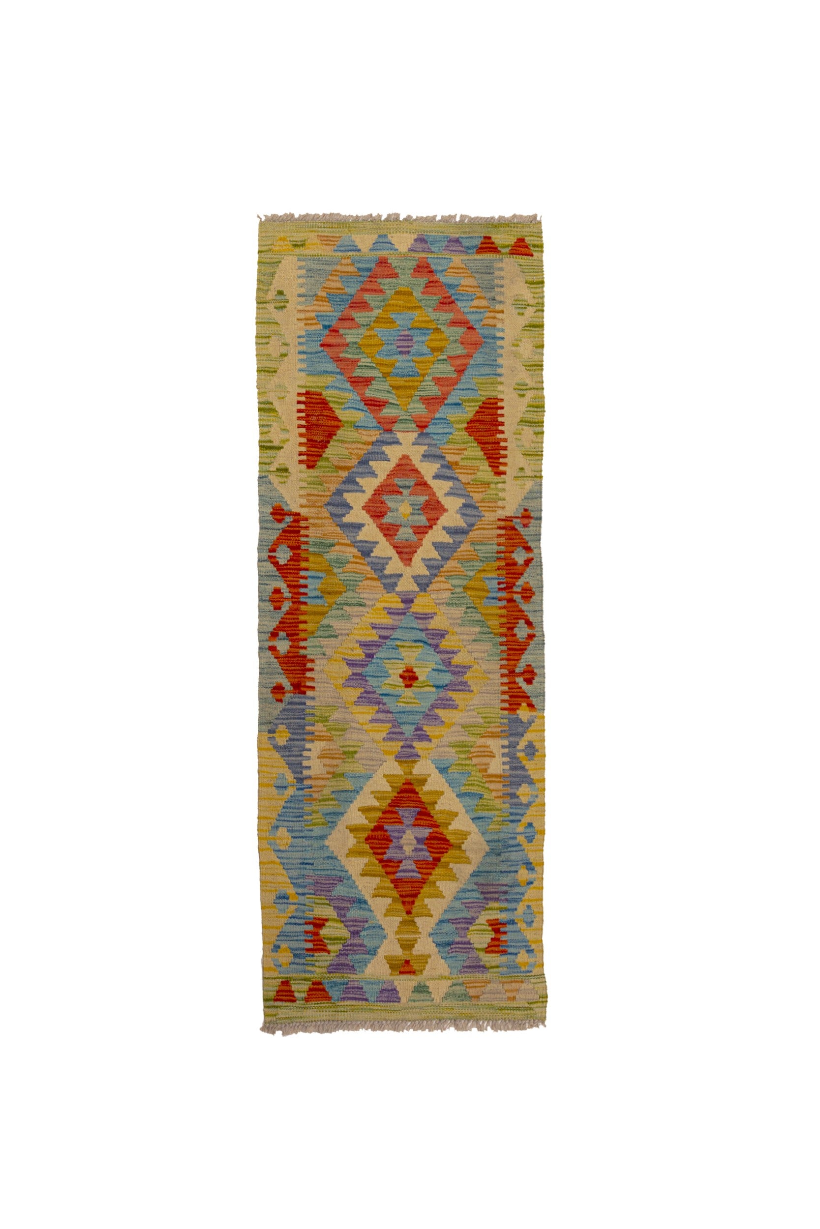 Oryginalny kilim Kelem, ręcznie robiony, 144x53 cm, klasyczny styl – łatwy w czyszczeniu