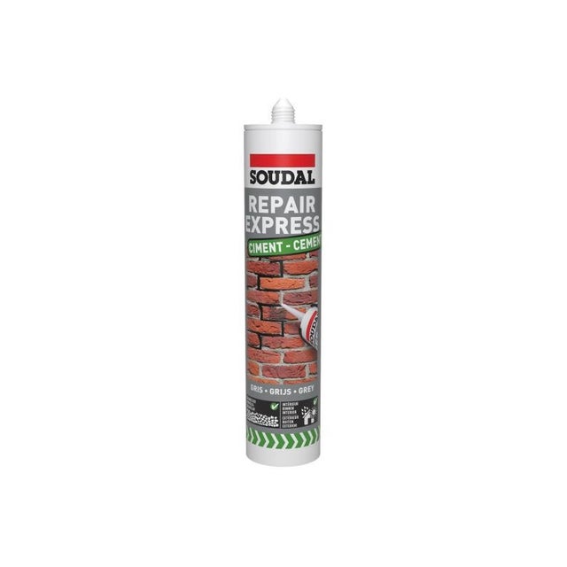 Mastic acrylique avec structure granulaire Repair Express Ciment Beige 290ml - SOUDAL - 128000