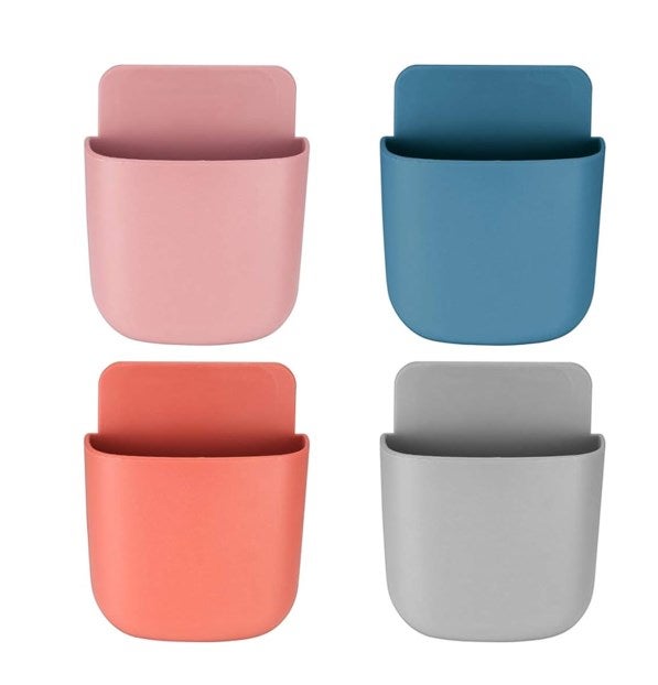 Organisateur Bureau à Compartiments En Escalier - Support Pour Télécommandes, Stylos, Petits Objets, Gris