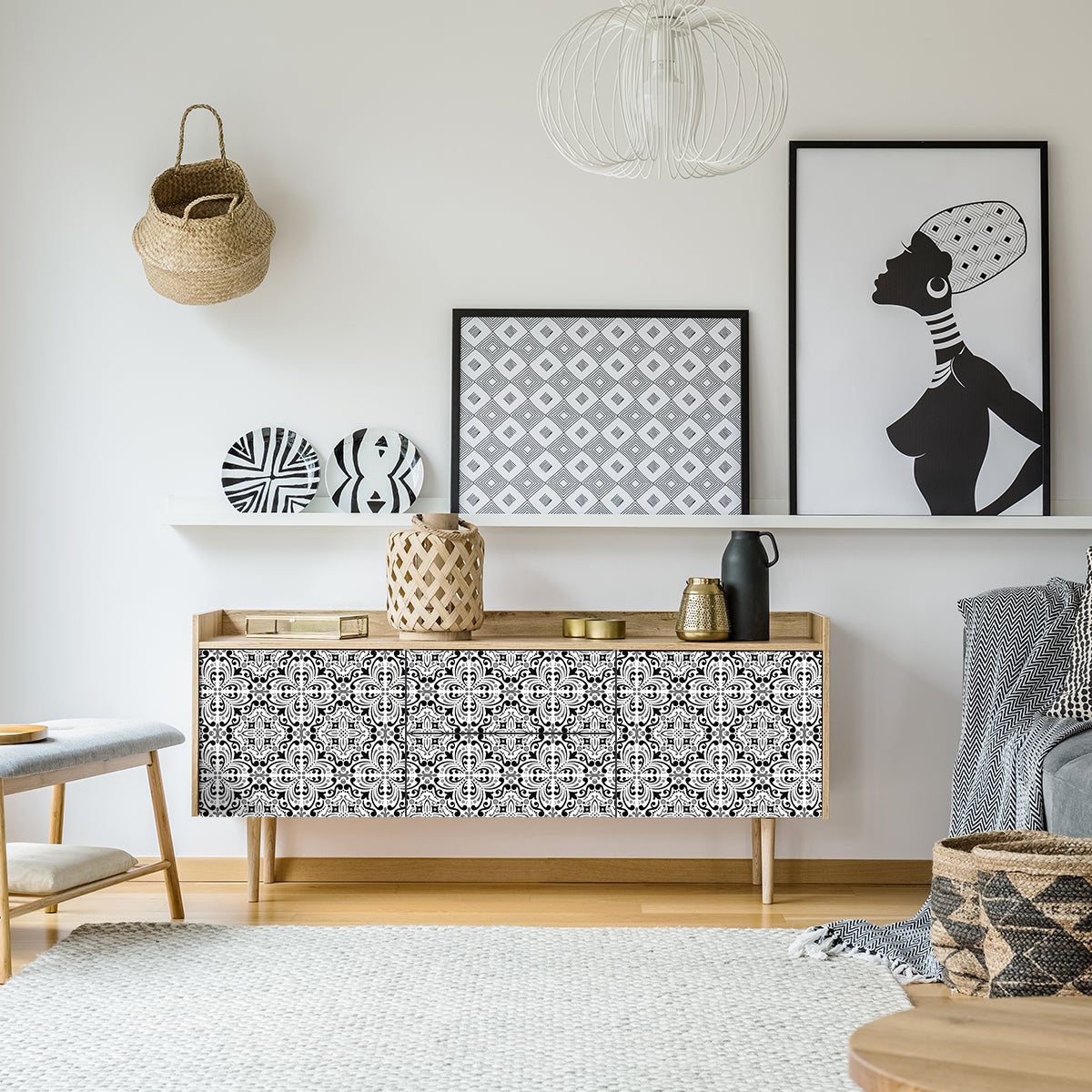 24 adesivi piastrelle di cemento mobili arteta - Sticker adesivo - adesivi murali - 24stickers10x10cm - 3