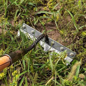 Râteau Jardin Acier Carbone 8 Dents - Pour Sable, Eau, Désherbage, Taille Compacte 33 Cm