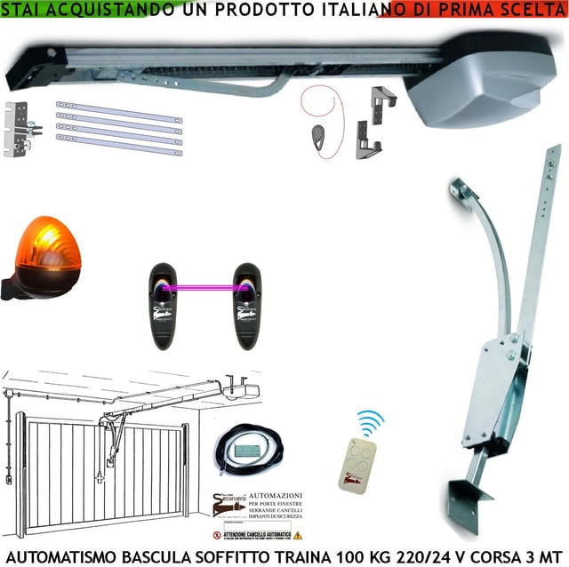 Patinete Electrico 2000 W Marca DIEFFEMATIC Kit Automazione Porta Basculante A Contrappeso Contrapesos Puerta Box