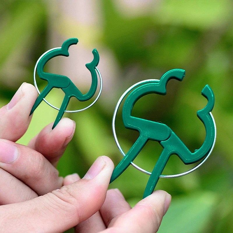 100pcs clips de support de plantes pour fleurs et vignes, clips de support de plantes de tomates, petits et grands clips de jardinage - 3