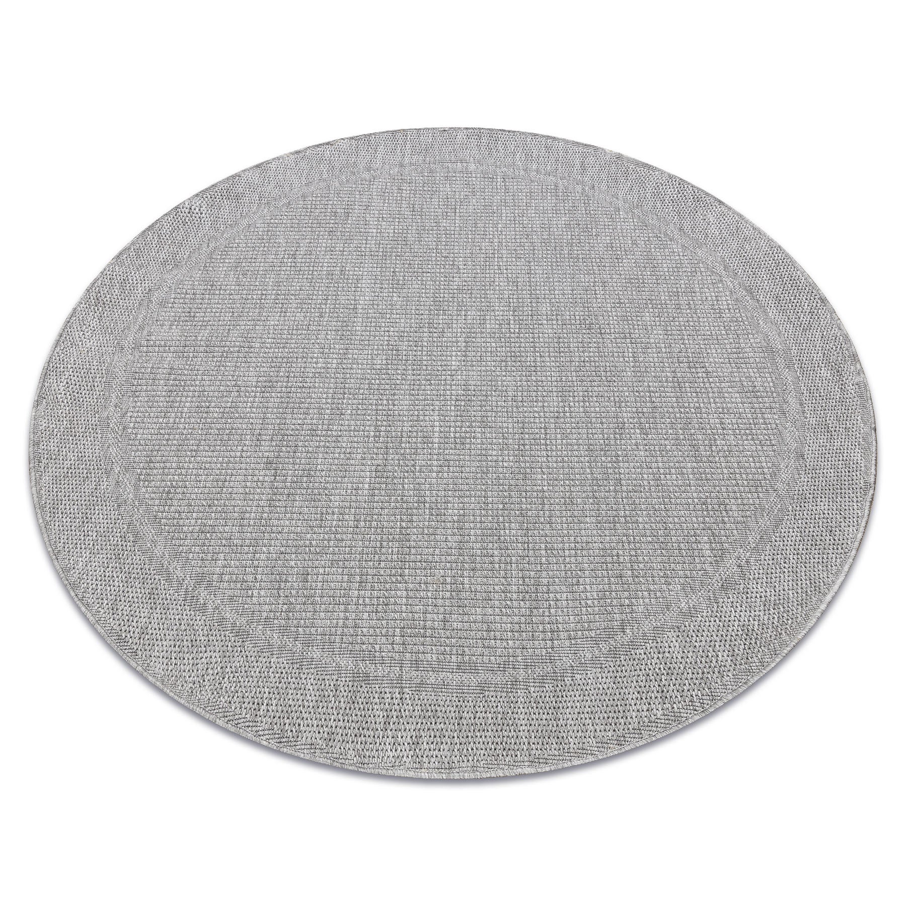 Dywan TIMO 5979 koło SZNURKOWY SIZAL outdoor ramka jasny szary koło 120 cm