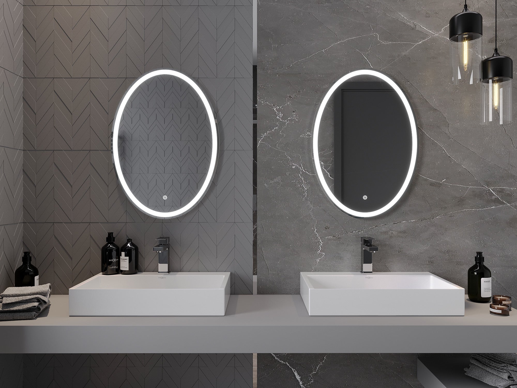 Mexen Elz lustro łazienkowe podświetlane 50 x 70 cm, LED 6000K, antypara - 9802-050-070-611-00 - 4