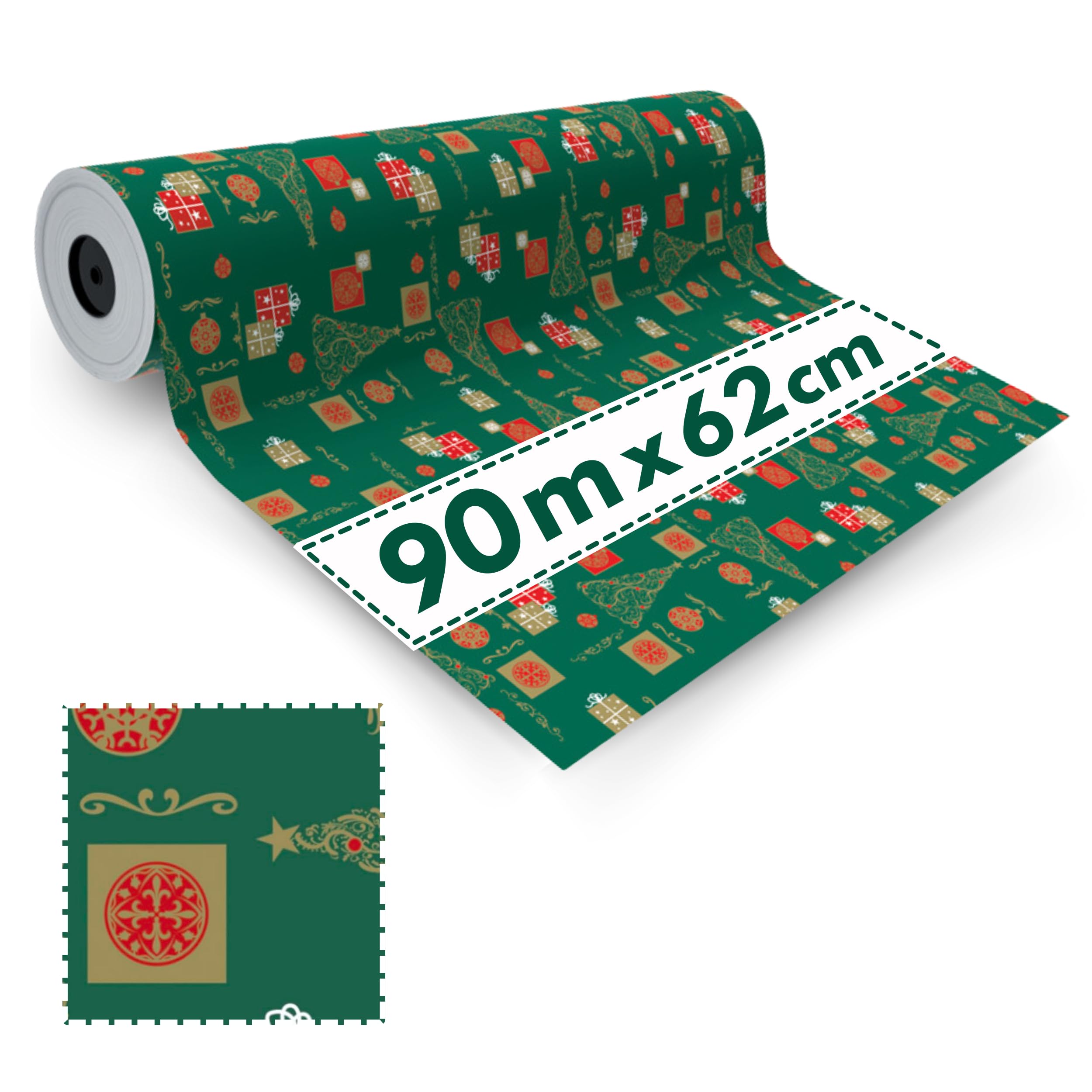 LaRibbons Rotolo Carta Regalo Metallizzata Opaca - Oro Rosa 43,2 Cm X 10,2 M - Perfetta Per Natale, Matrimoni E Compleanni - 4