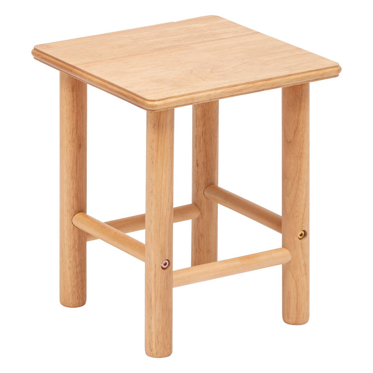 Tabouret en bois woody - h. 32 cm - naturel