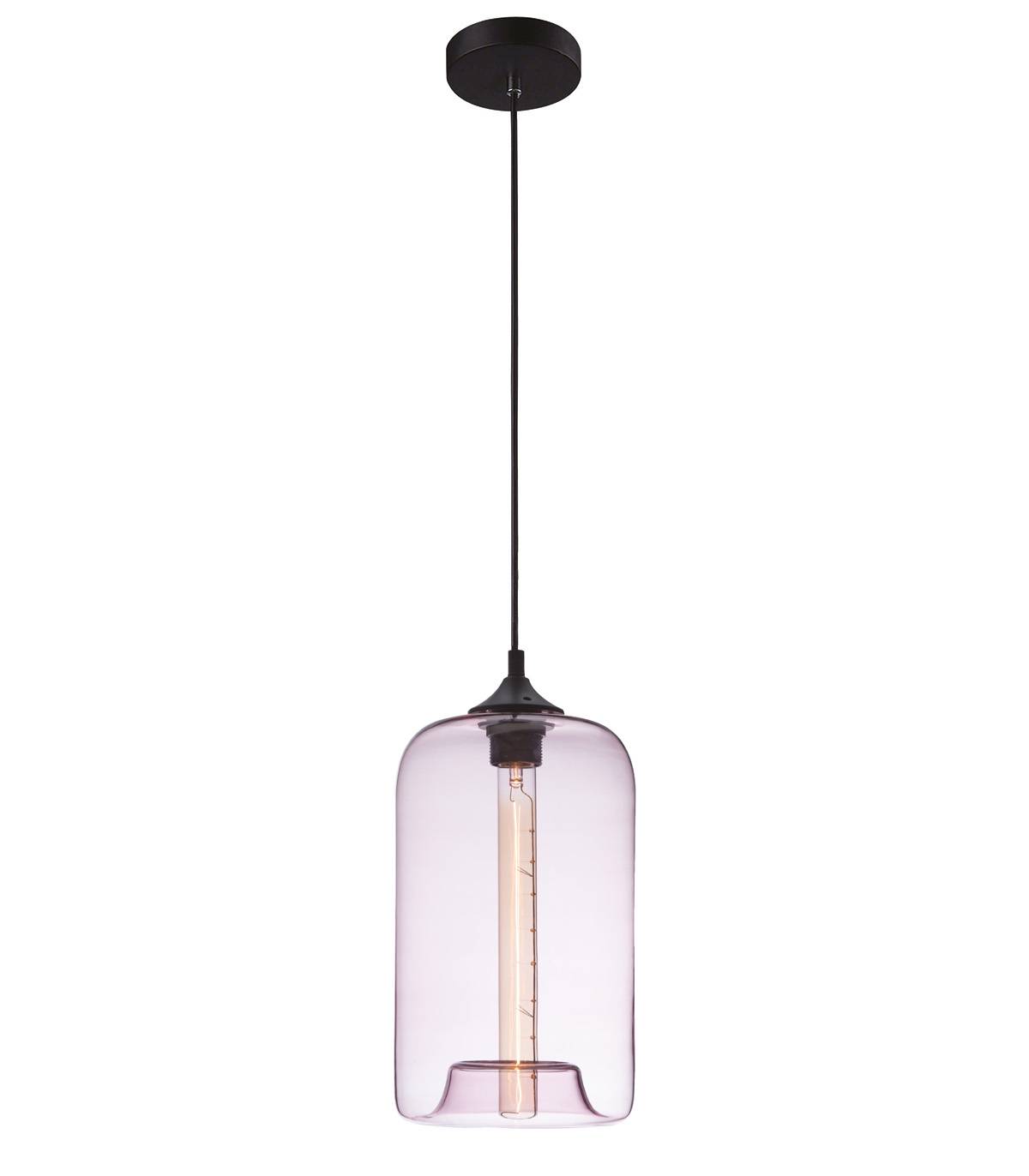 suspension soho glossy rose, verre, diam. 18 cm, - 2