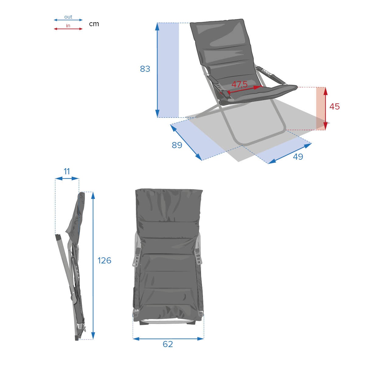 Fauteuil relax de jardin Milos Vert jade - Hespéride - 7