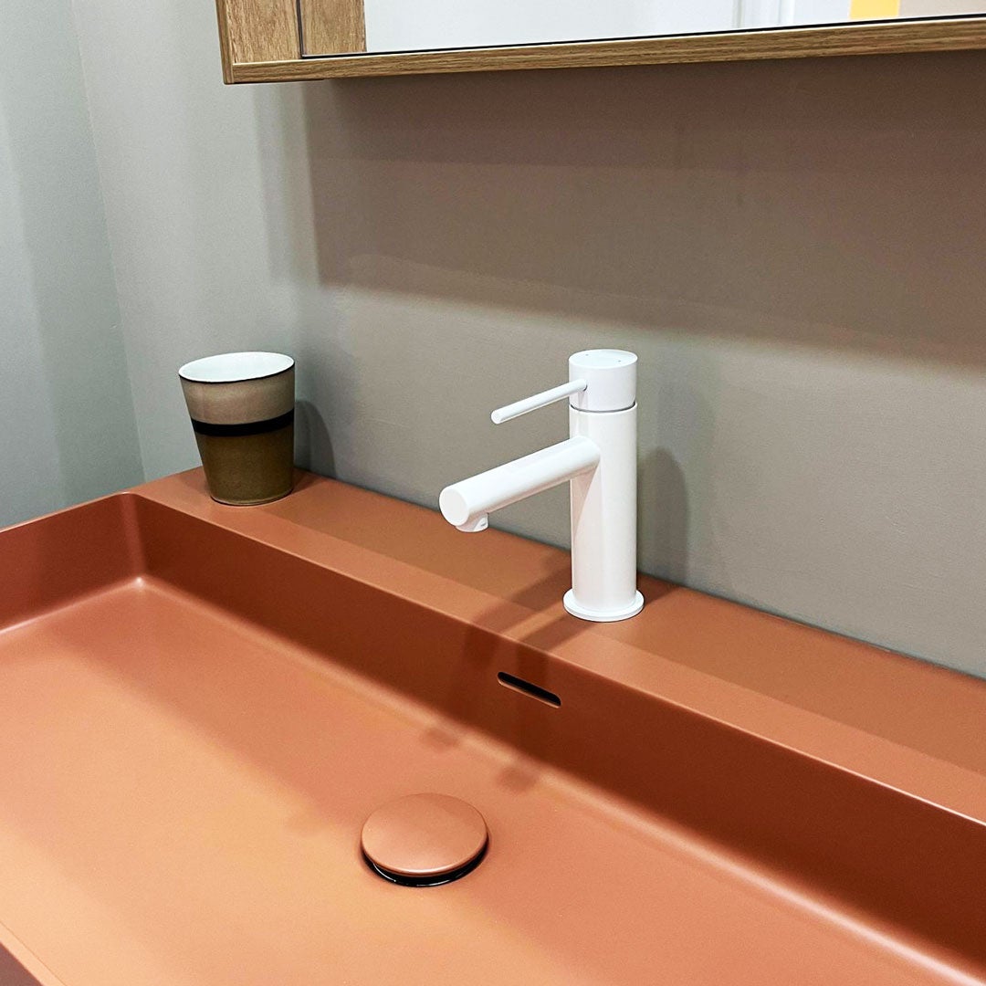 Luisa mezclador de lavabo bajo blanco - 2