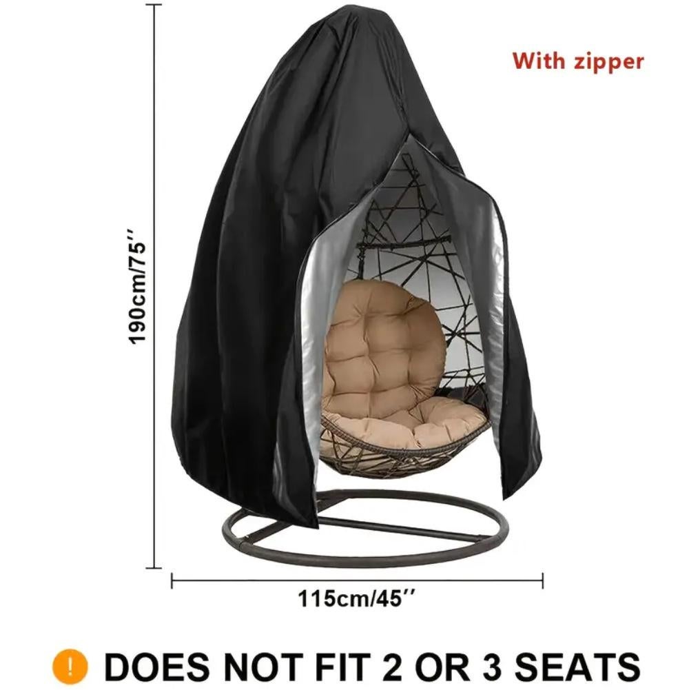 Housse de chaise suspendue pour patio Housse de chaise pivotante imperméable pour balançoire - 2