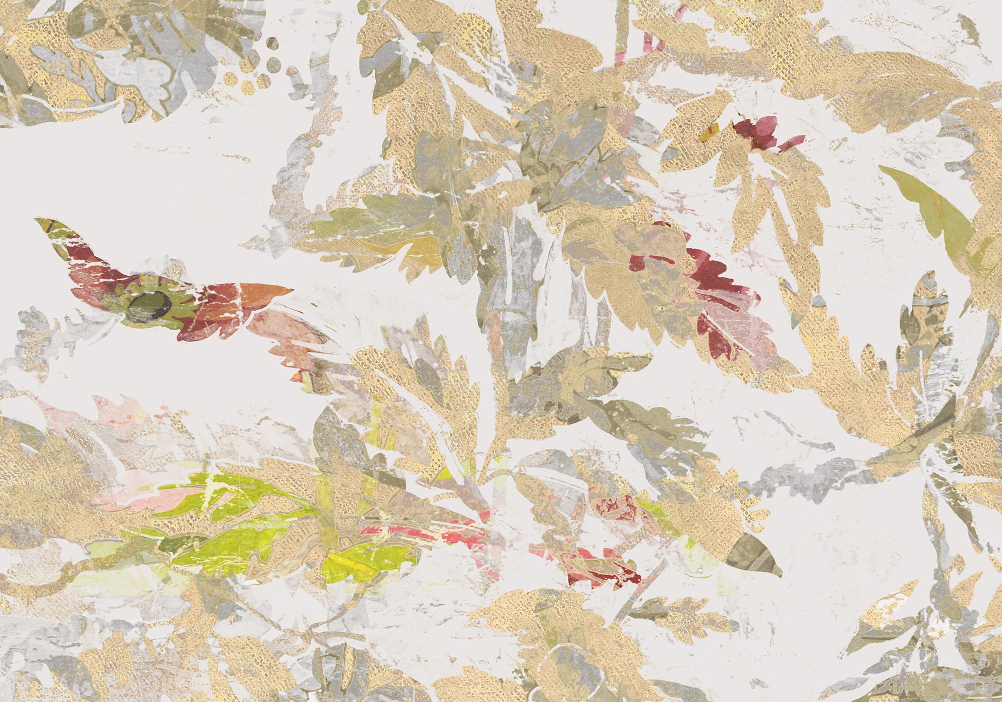 Fotomurale in tessuto non tessuto di Komar - Golden Feathers - Dimensione: 300 x 280 cm - 4