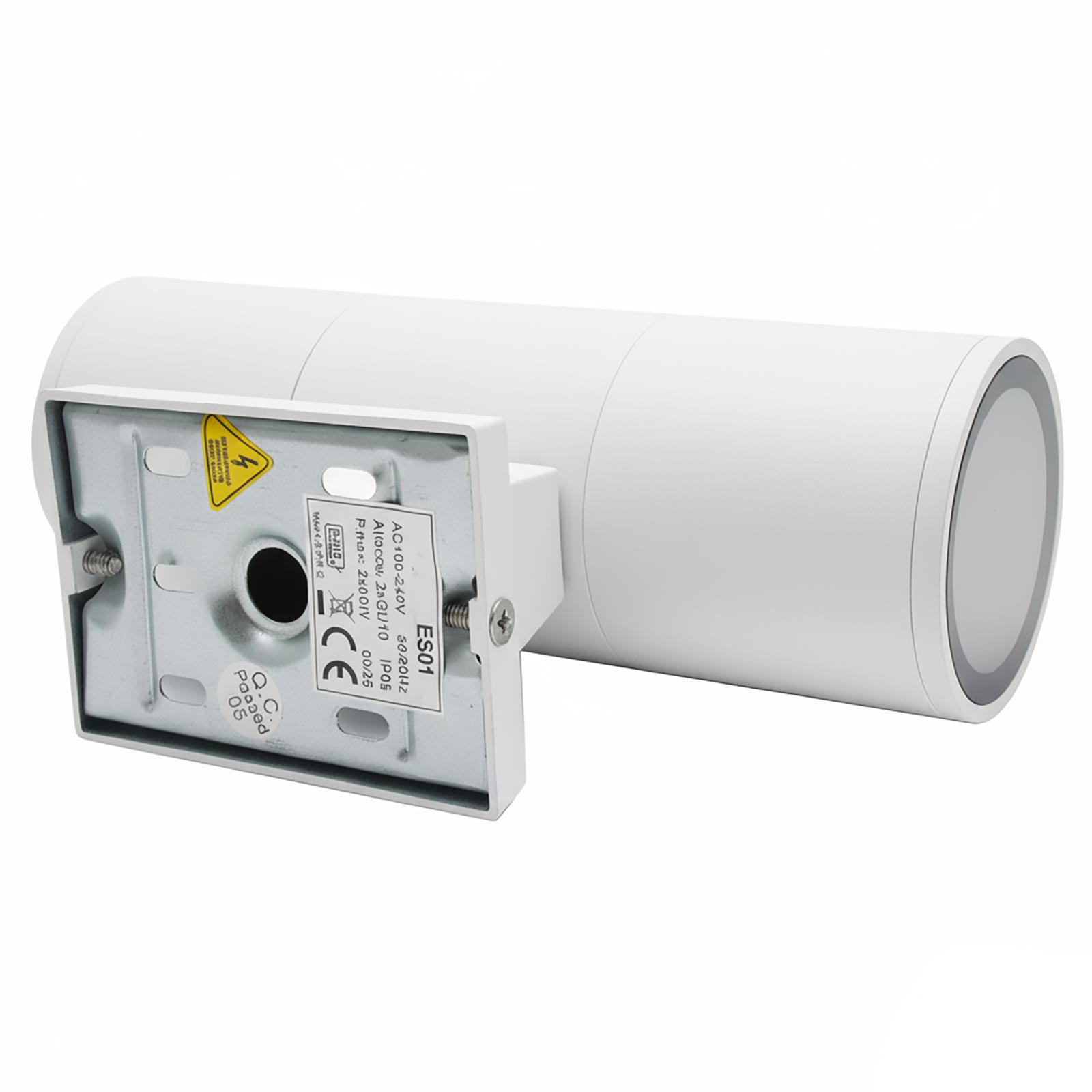 Applique Murale Extérieure Cilindro IP65 Double Faisceau LED 10W GU10 RGB UP et DOWN Lampe Murale Façade Balcon 230V BLANC - 7