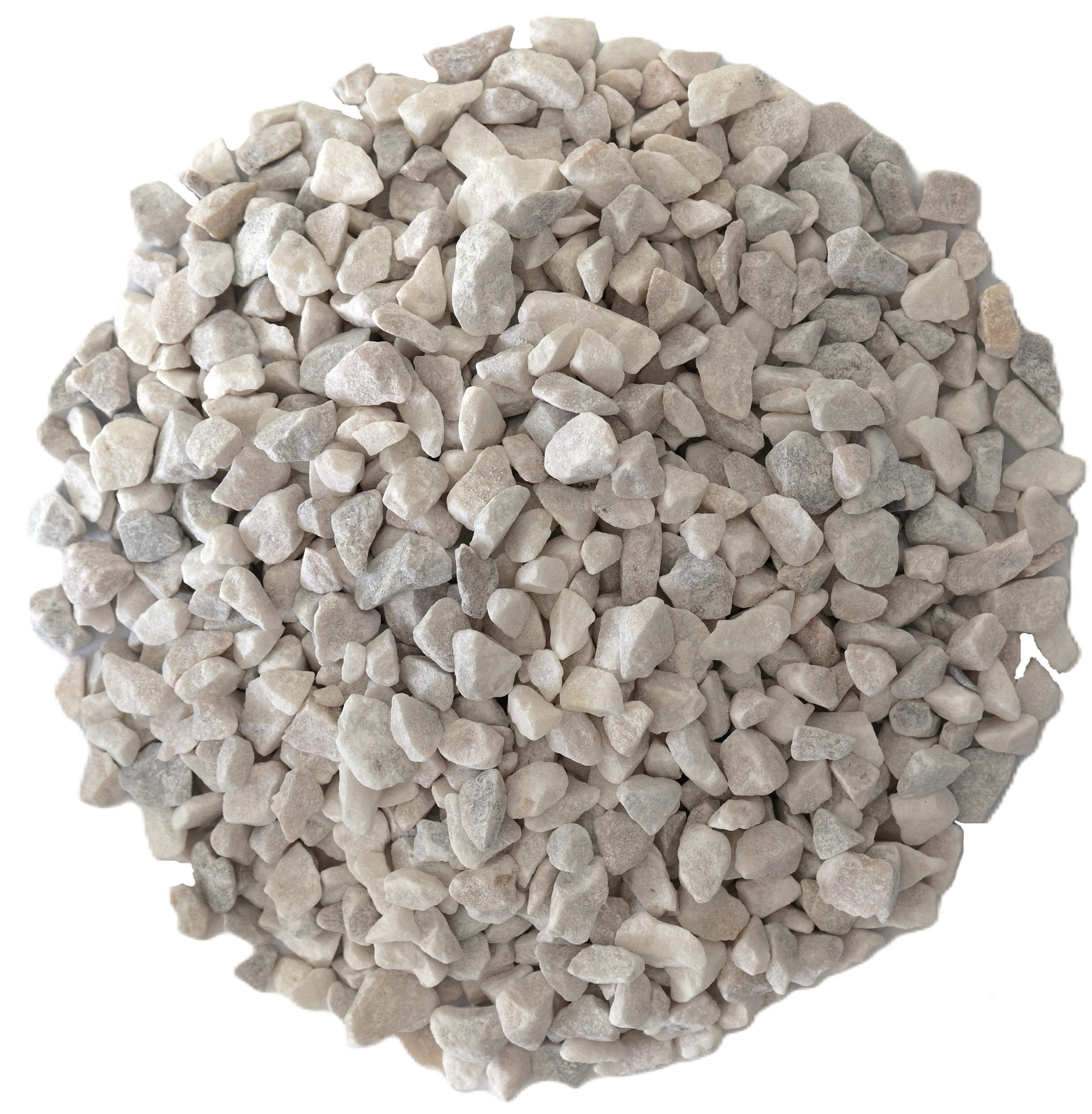 Lot de sacs de 25 KG de gravillon blanc quartz 6/10 Leroy Merlin