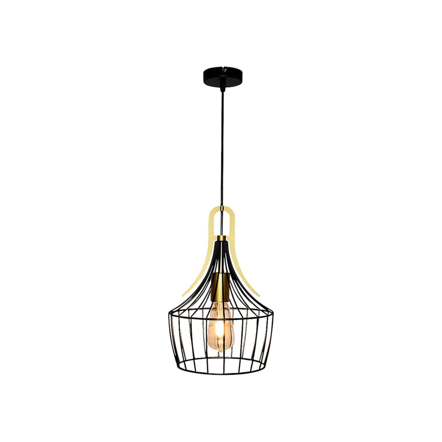 Lampa wisząca Parov czarny matowa-złota 1xE27x40W metal wym:120x24x24cm IP20 Rabalux