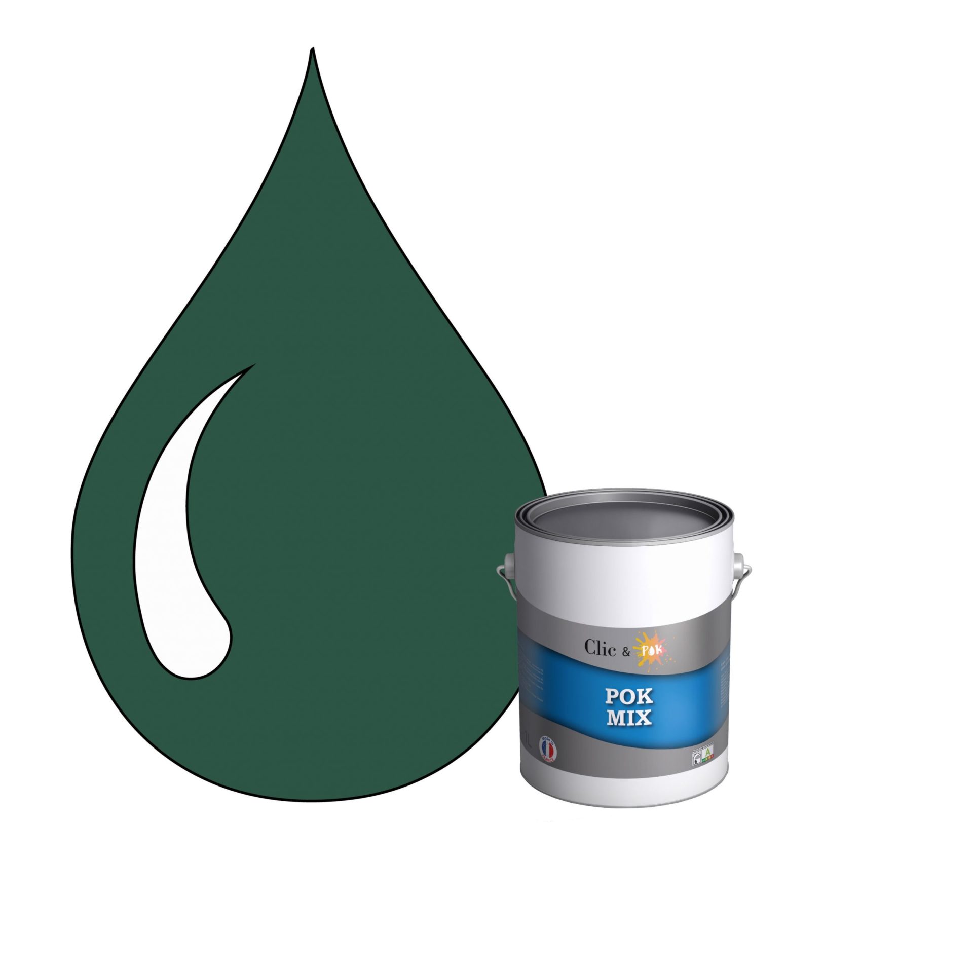 Peinture meubles, murs, boiseries - Multisupports POK MIX - 1L - RAL ...