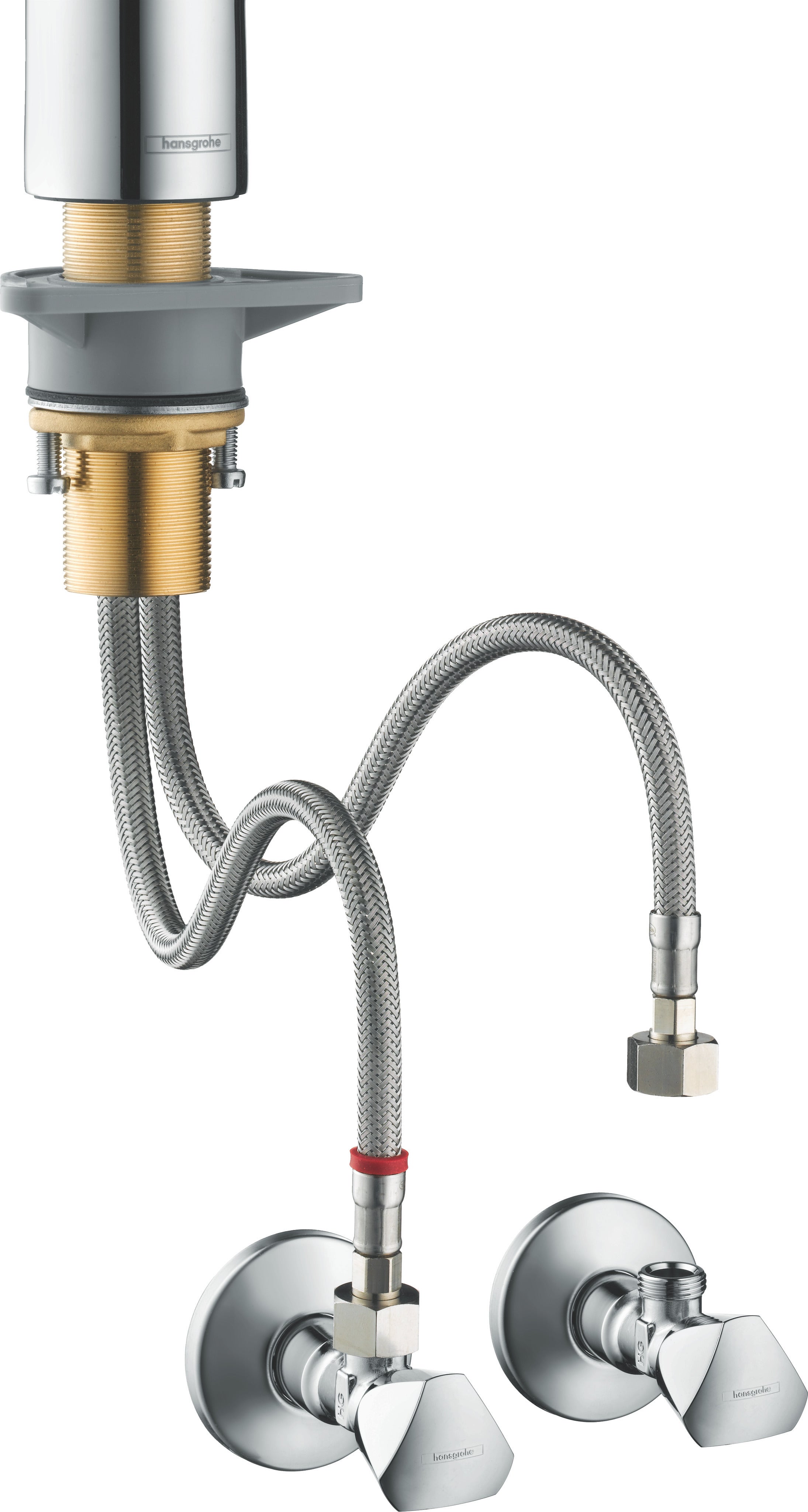 Robinet équerre Design 1/2'' Parement Auto-étanche,chromé, Avec