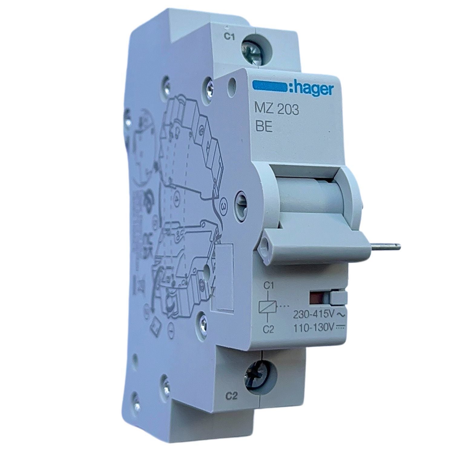 Hager - Bobine émission 230-415V AC courbe C 110-130V DC - MZ203 - 5