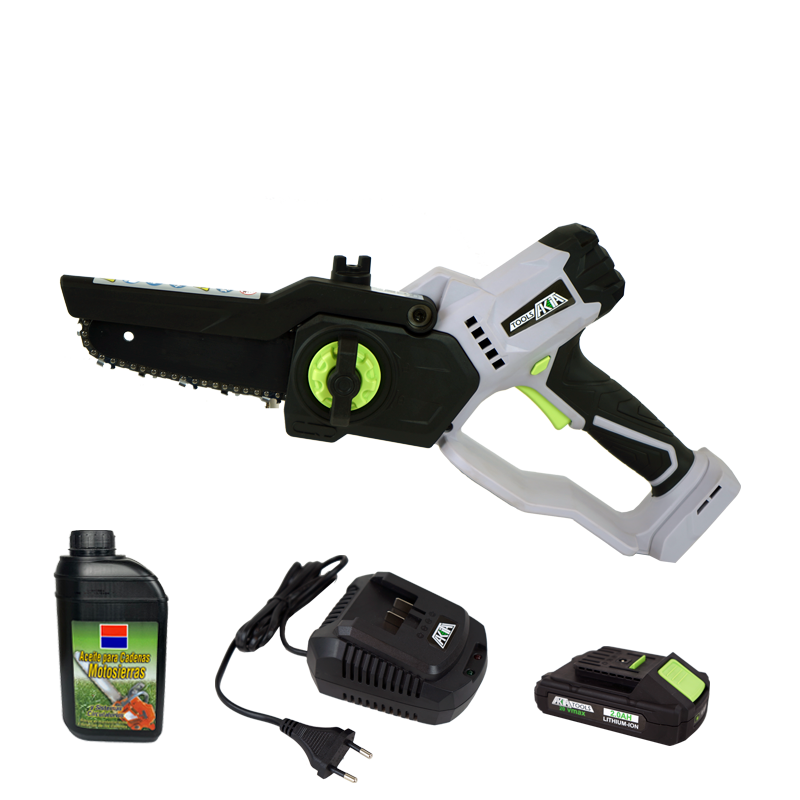 Mini Tronçonneuse Électrique 20V Akita + Batterie + Chargeur + Huile — free download