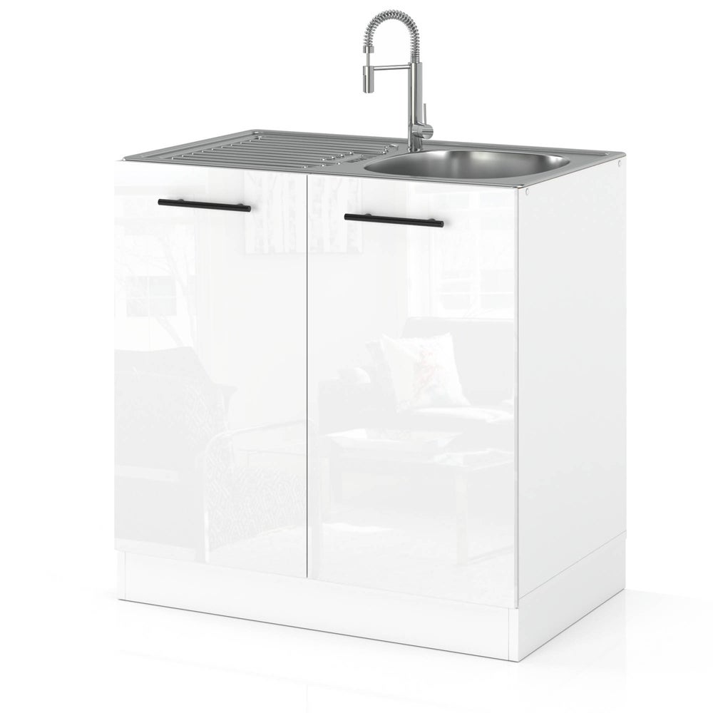 Szafka kuchenna modułowa stojąca pod zlewozmywak 80cm spremium biały połysk