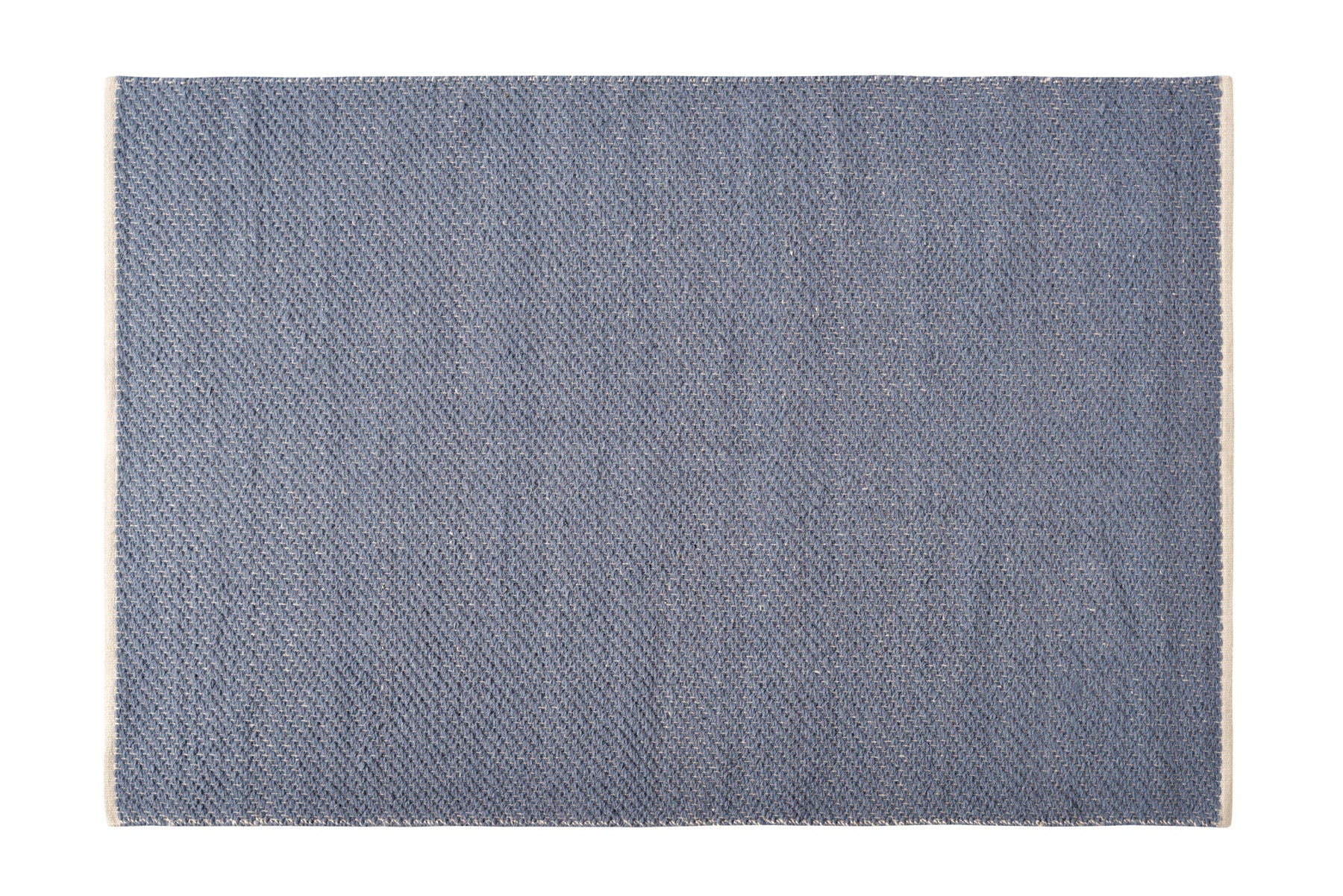 Dywan z wełny i juty 200x300 cm niebieski – ręcznie tkany, ekologiczny i elegancki